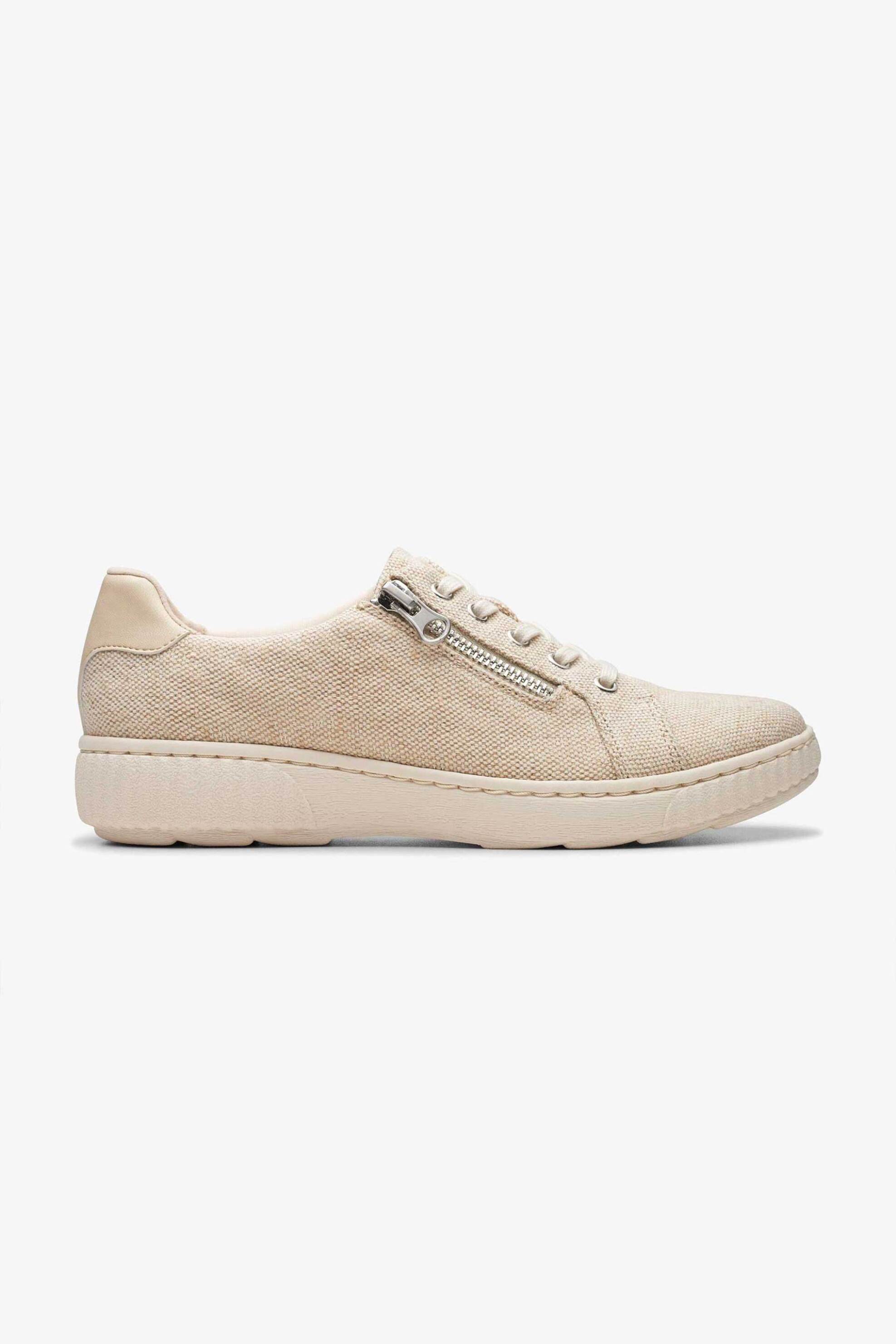 Clarks γυναικεία sneakers με φερμουάρ ''Caroline Echo'' - 26178066 Εκρού