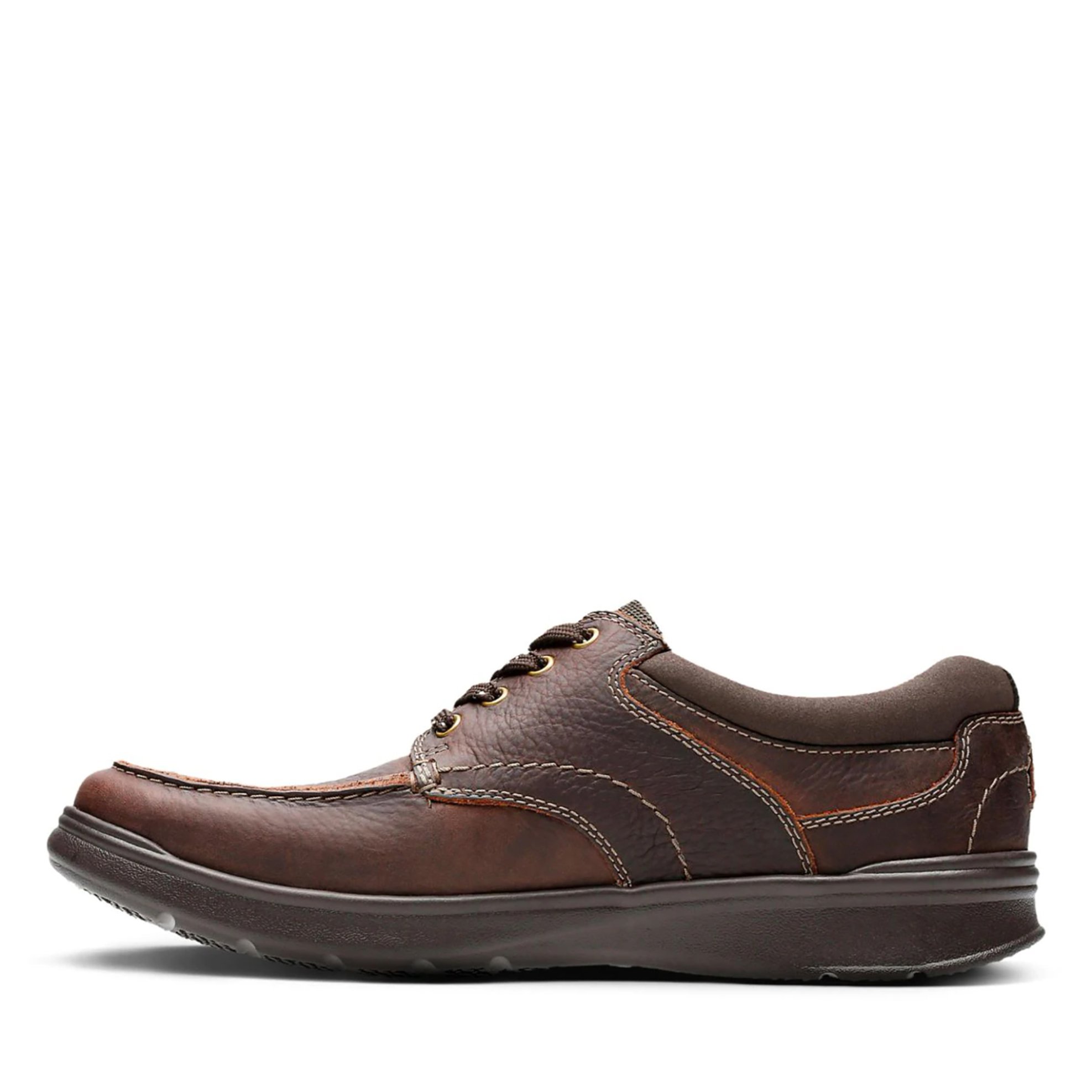 Clarks Ανδρικά Δερμάτινα Μοκασίνια με Κορδόνια Cotrell Edge - 26119803 Καφέ