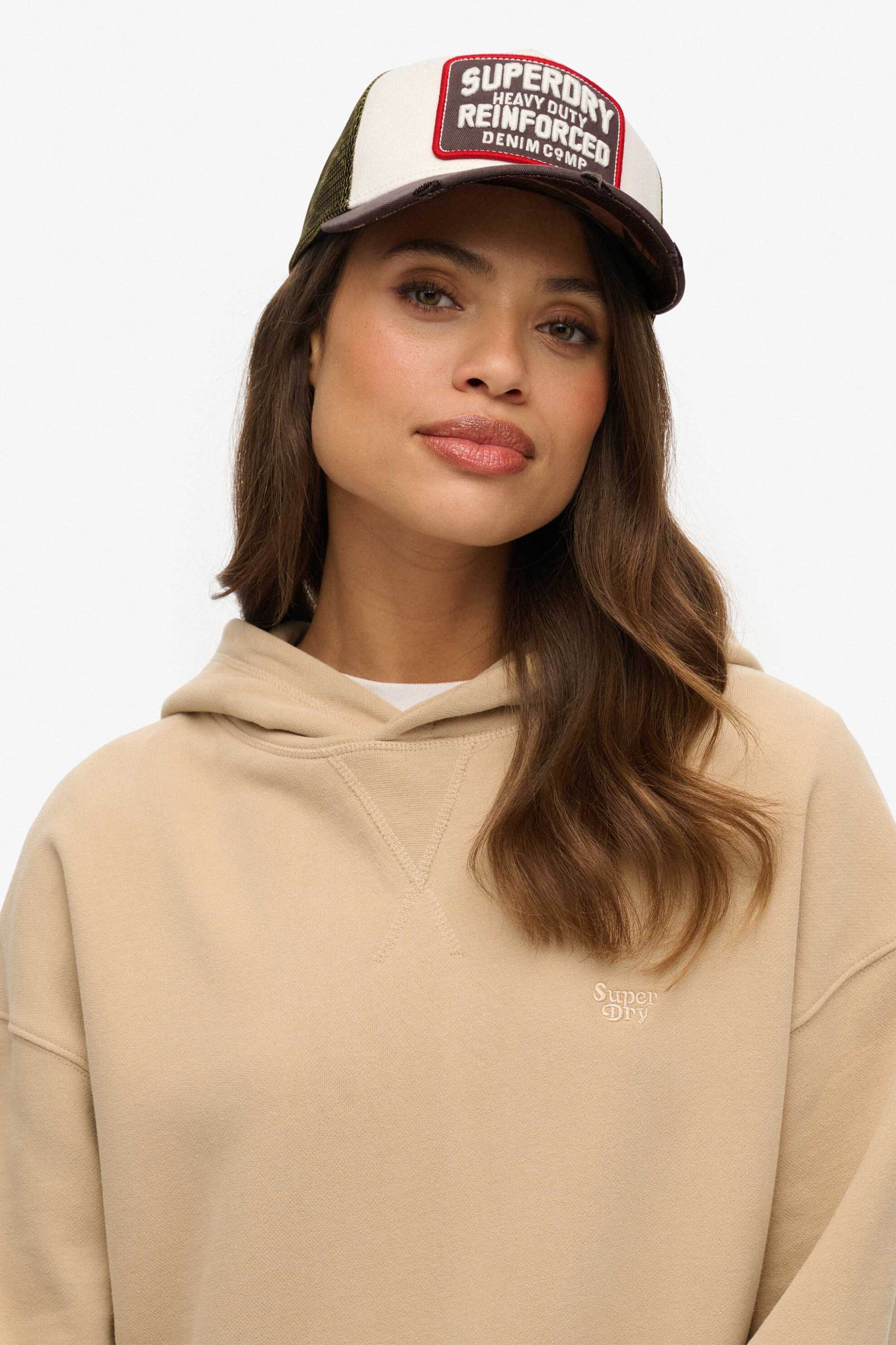 Superdry unisex καπέλο jockey με logo patch "Mesh Trucker" - W9010176A Γκρι Σκούρο φωτογραφία