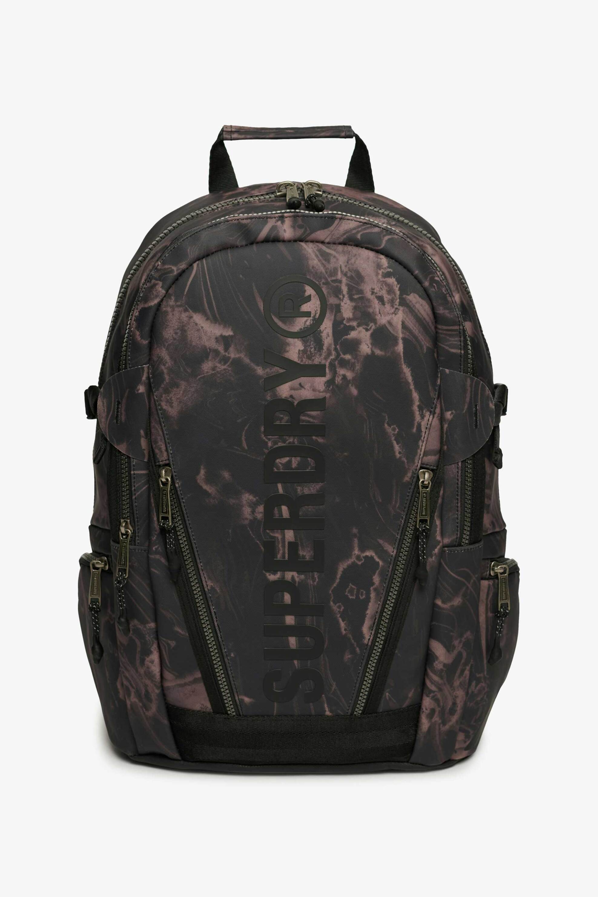 Superdry unisex backpack με λογότυπο "Tarp Rucksack" - W9110342A Καφέ