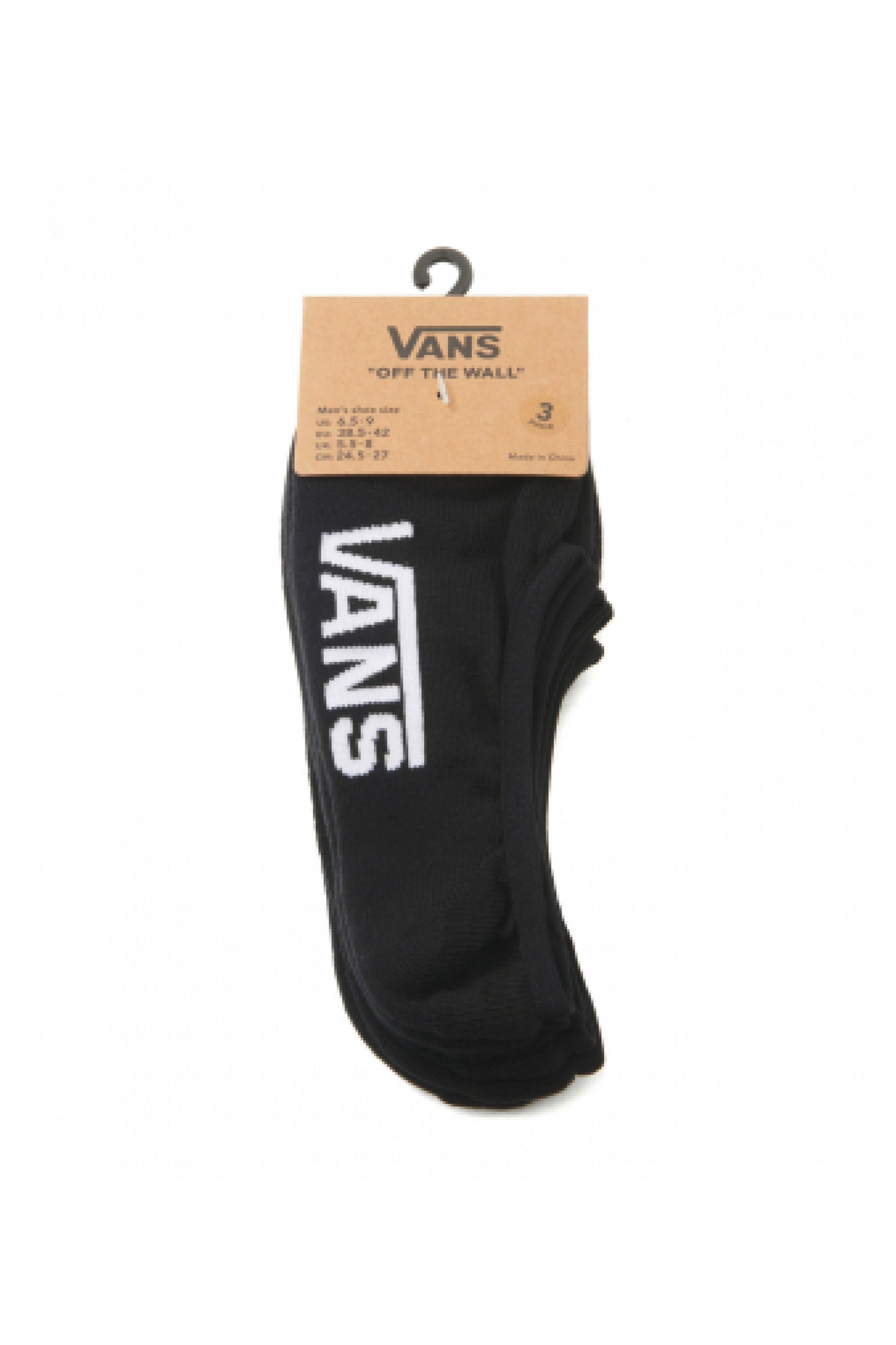 Vans ανδρικές κάλτσες σετ 3 ζεύγη Classic Super Νo-show - VN000XS9BLK1 Μαύρο