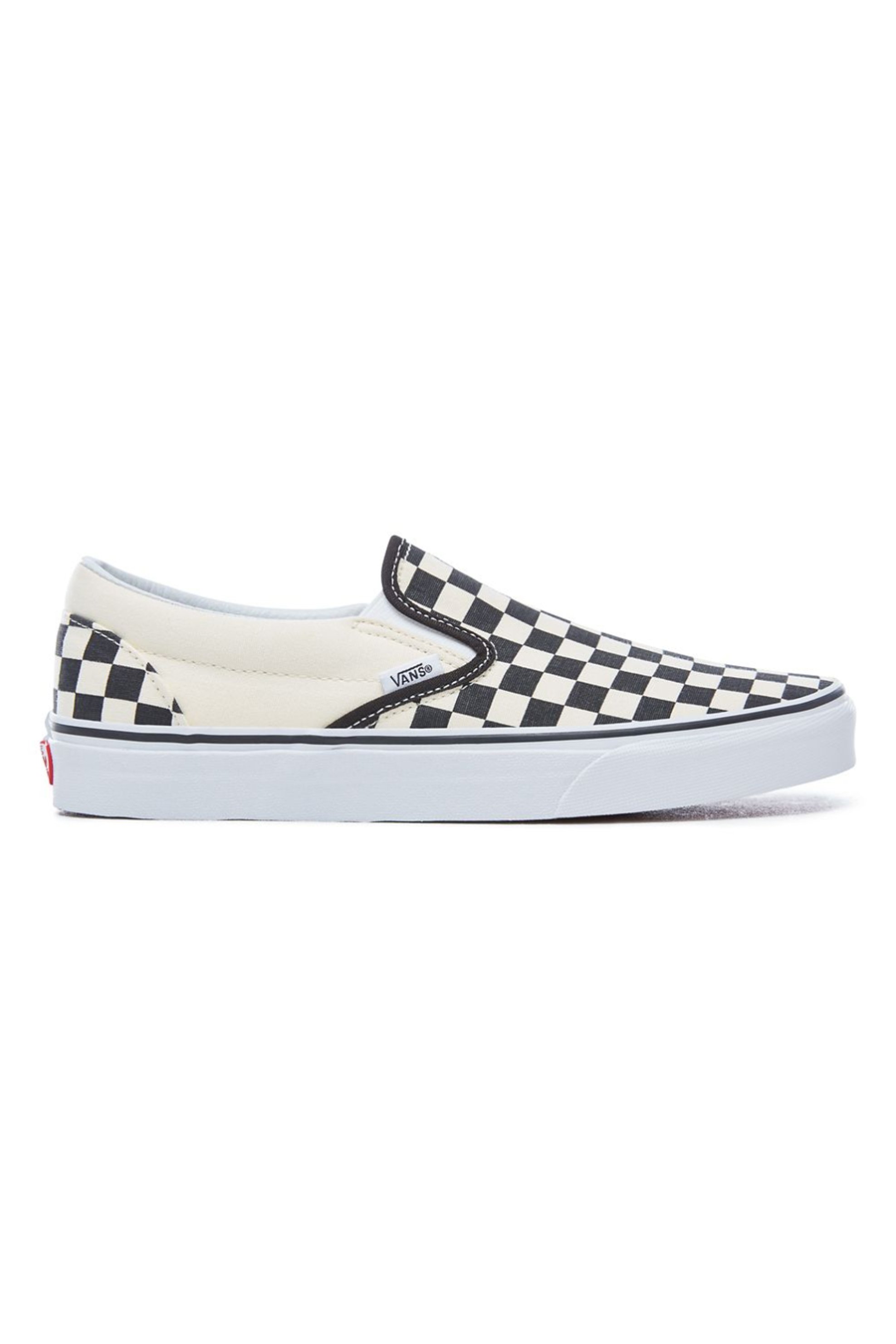 VANS Vans unisex υφασμάτινα παπούτσια με καρό σχέδιο Classic Slip-On - VN000EYEBWW1-** Λευκό