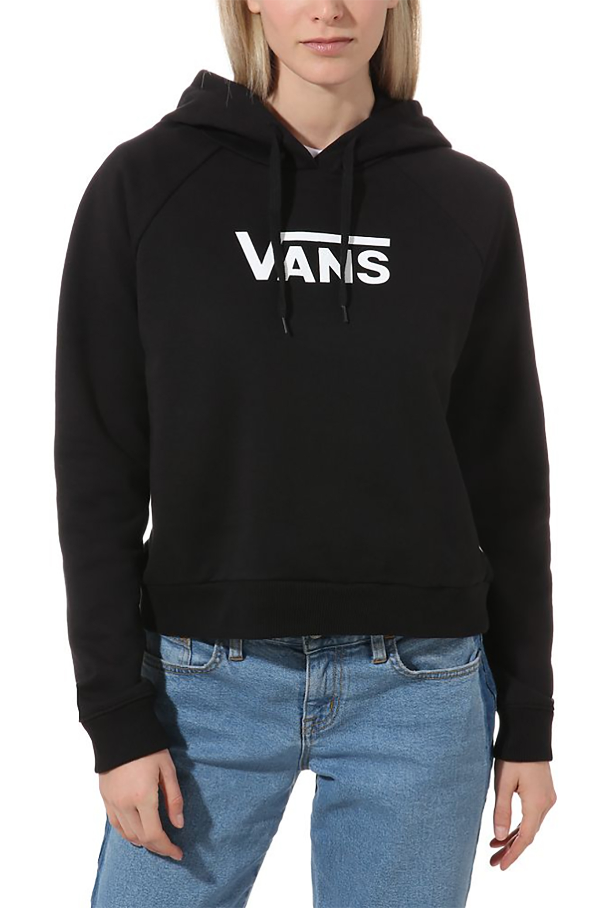 Vans Vans γυναικείο φούτερ με κουκούλα Flying V - VN0A4BG3BLK1 Μαύρο 2025