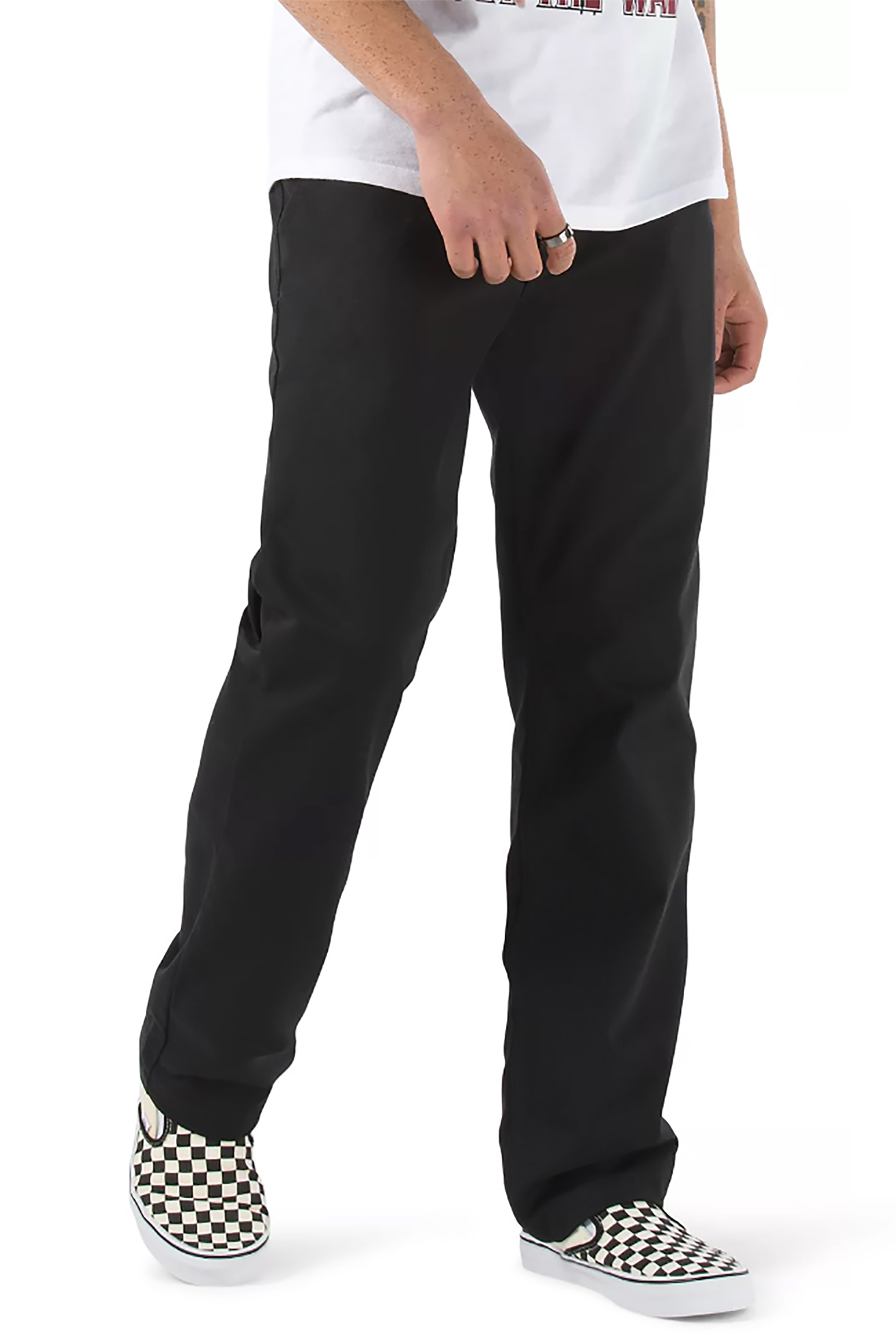 VANS Vans ανδρικό chino παντελόνι μονόχρωμο Relaxed Fit ''Authentic'' - VN0A5FJ8BLK1 Μαύρο