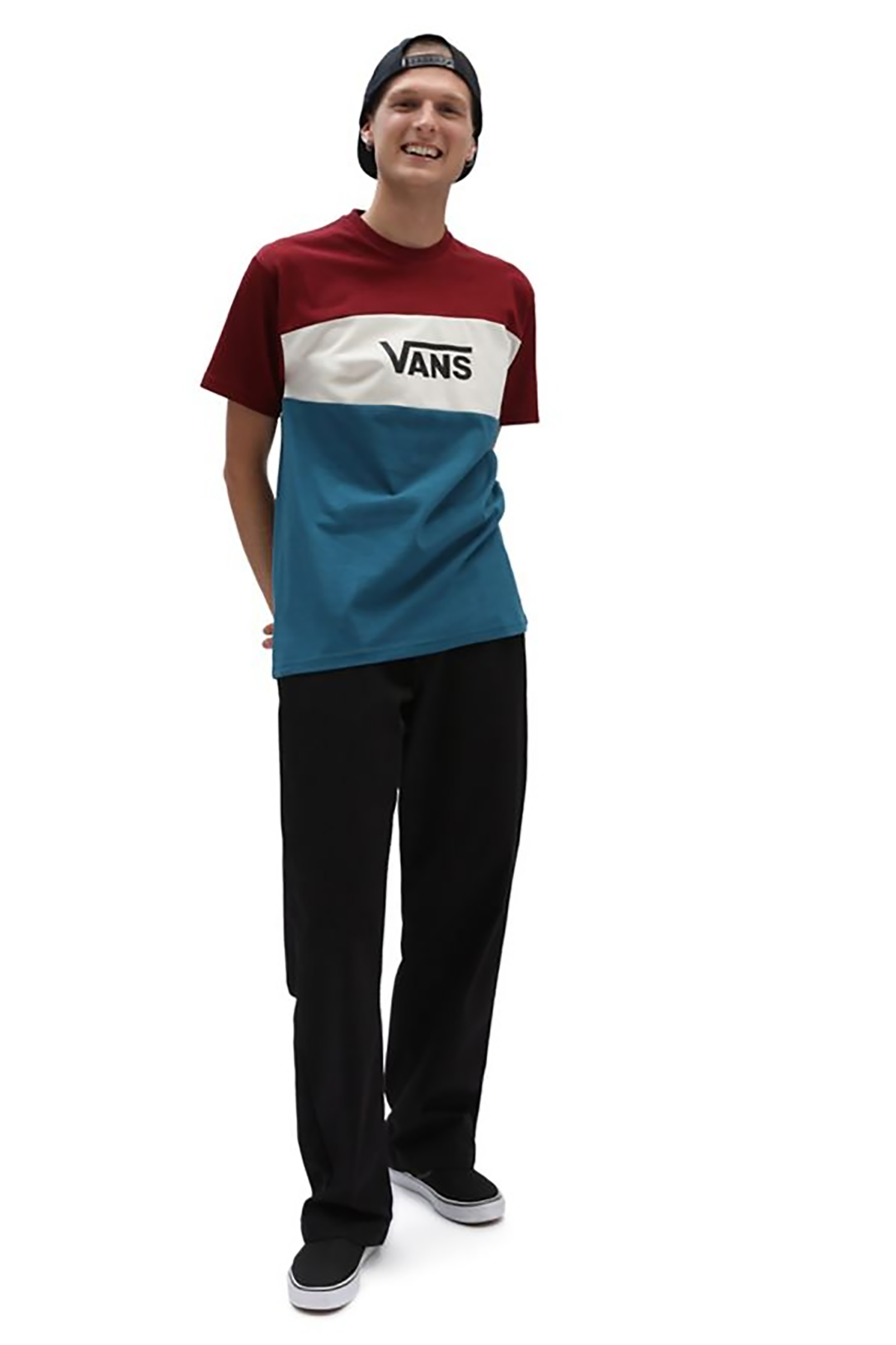 VANS Vans ανδρικό chino παντελόνι μονόχρωμο Loose Fit ''Authentic'' - VN0A5FJBBLK1 Μαύρο