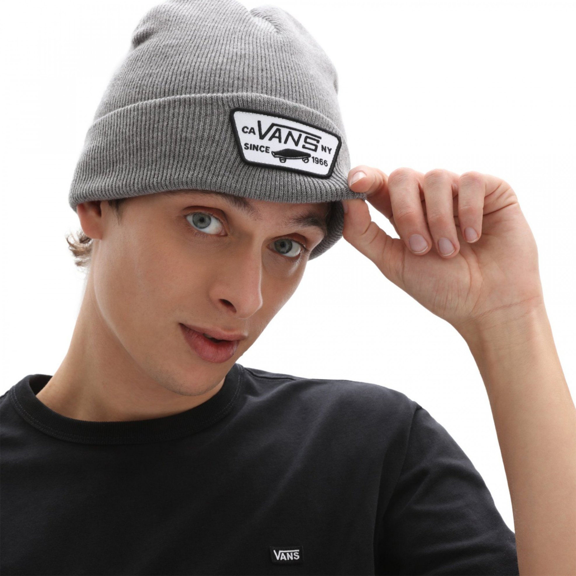 Vans ανδρικό σκουφάκι με κεντημένη ετικέτα με το λογότυπο "Milford" - VN000UOUHTG1 Γκρι φωτογραφία