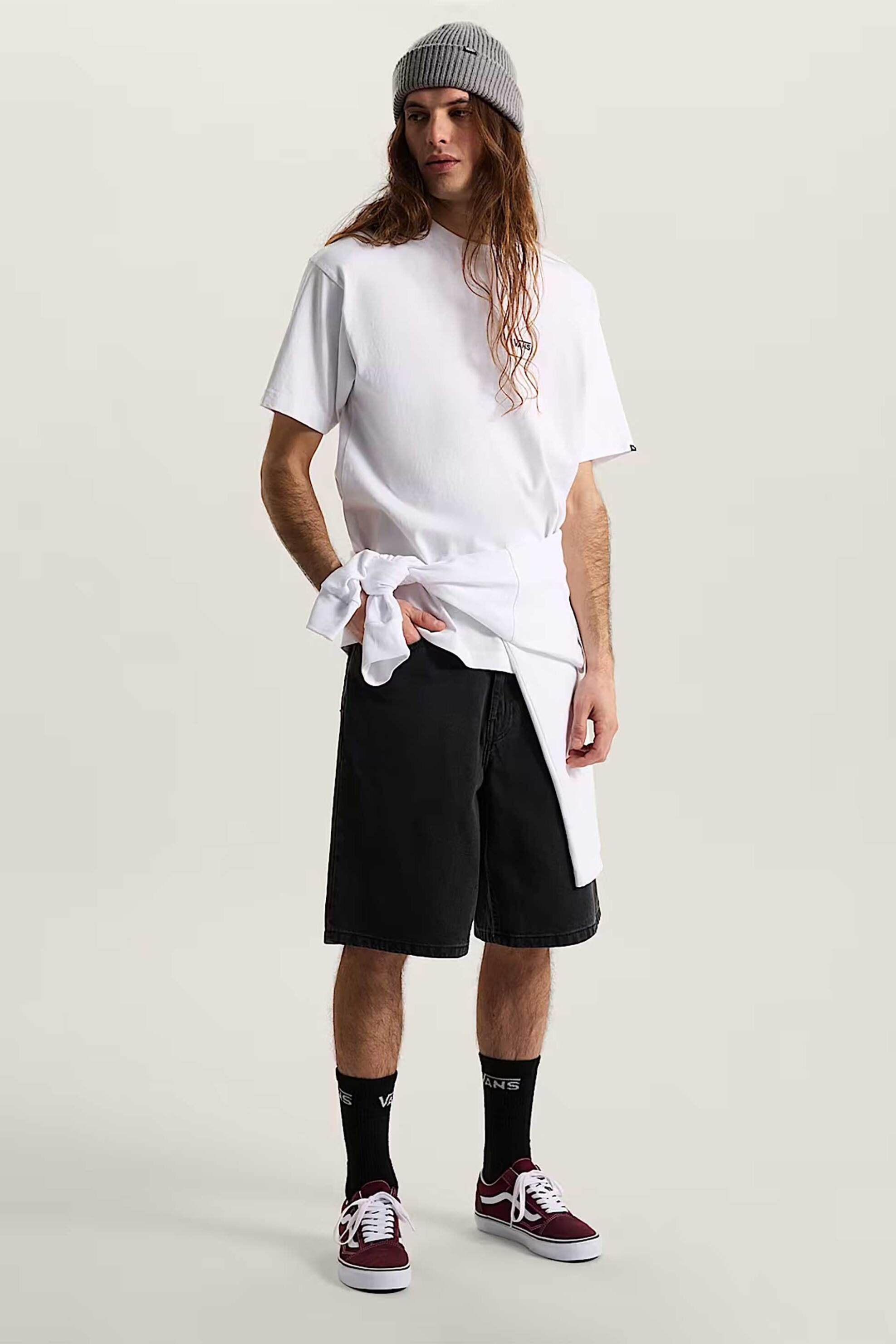 Vans ανδρική denim βερμούδα πεντάτσεπη Baggy Fit "Check-5" - VN000C9VEMQ1 Μαύρο