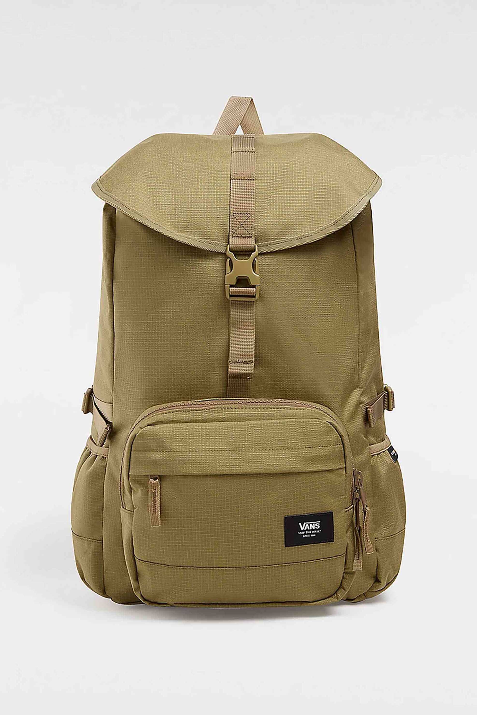 Vans unisex backpack με logo patch "DX" - VN000HRFCUQ1 Λαδί