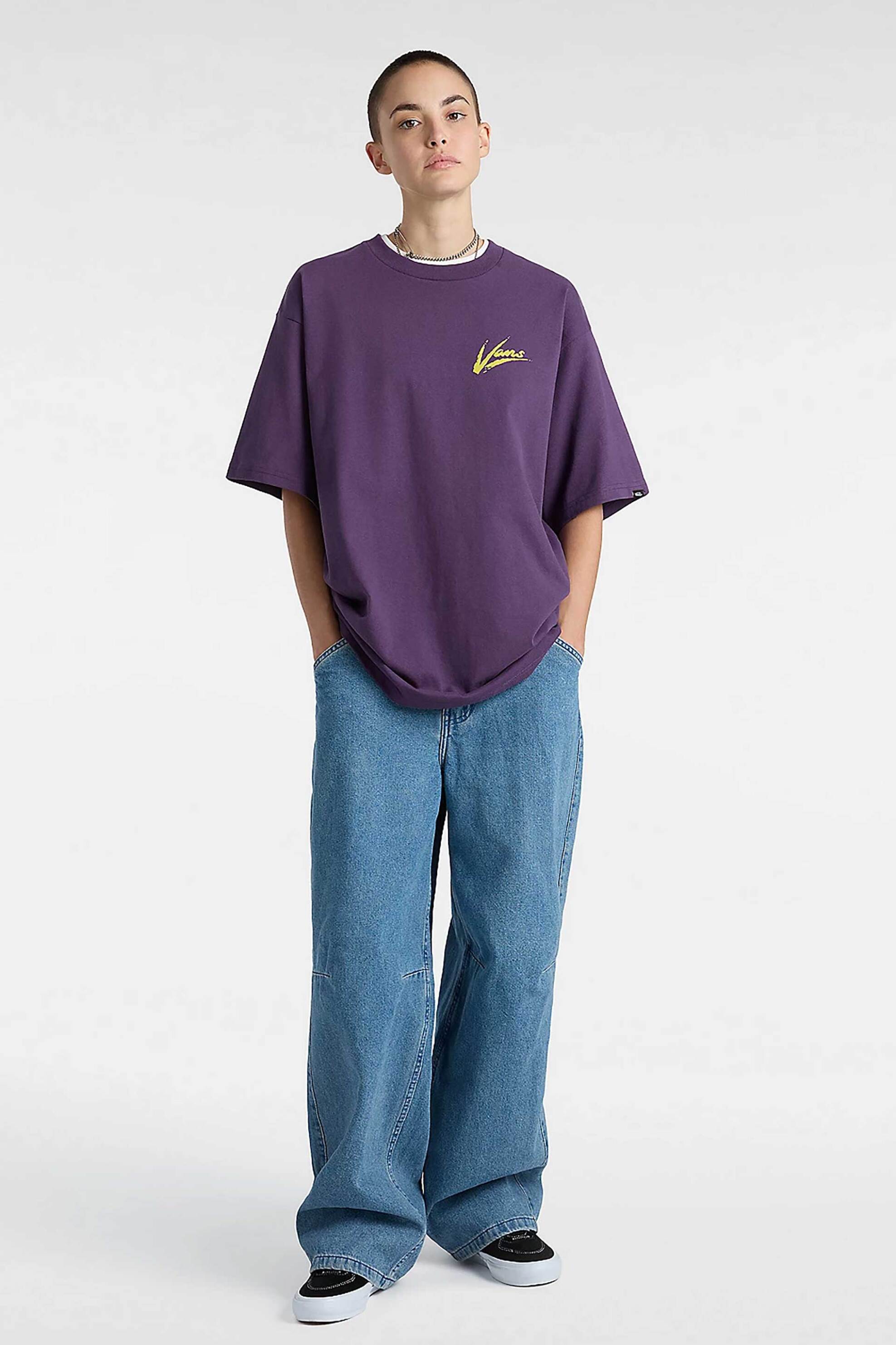 Vans Vans γυναικείο τζιν παντελόνι με logo patch Wide Leg 