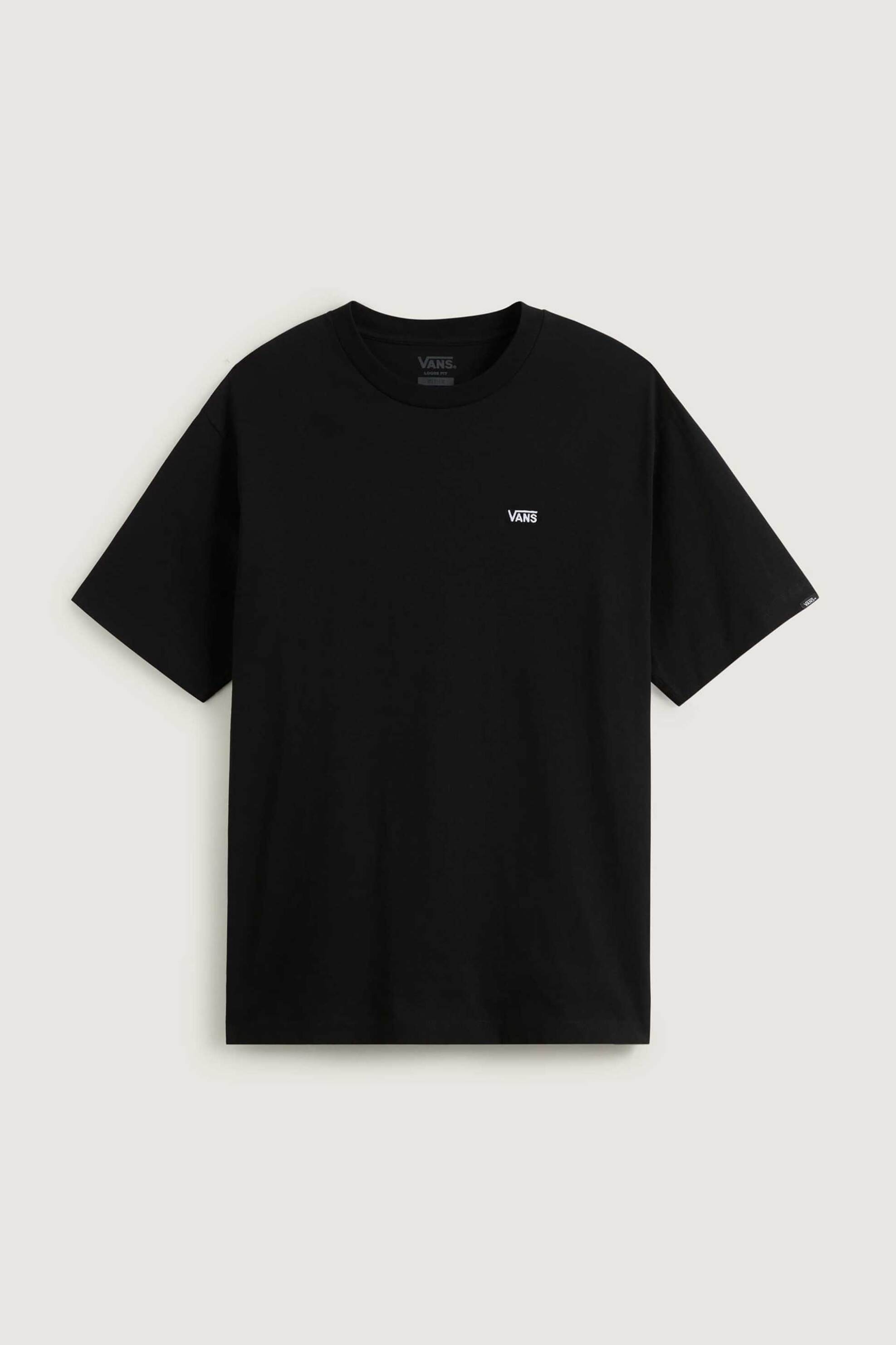 Vans Ανδρικό T-Shirt Loose Fit Left Chest Embroidered Logo - Vn000P1Pblk1 Μαύρο