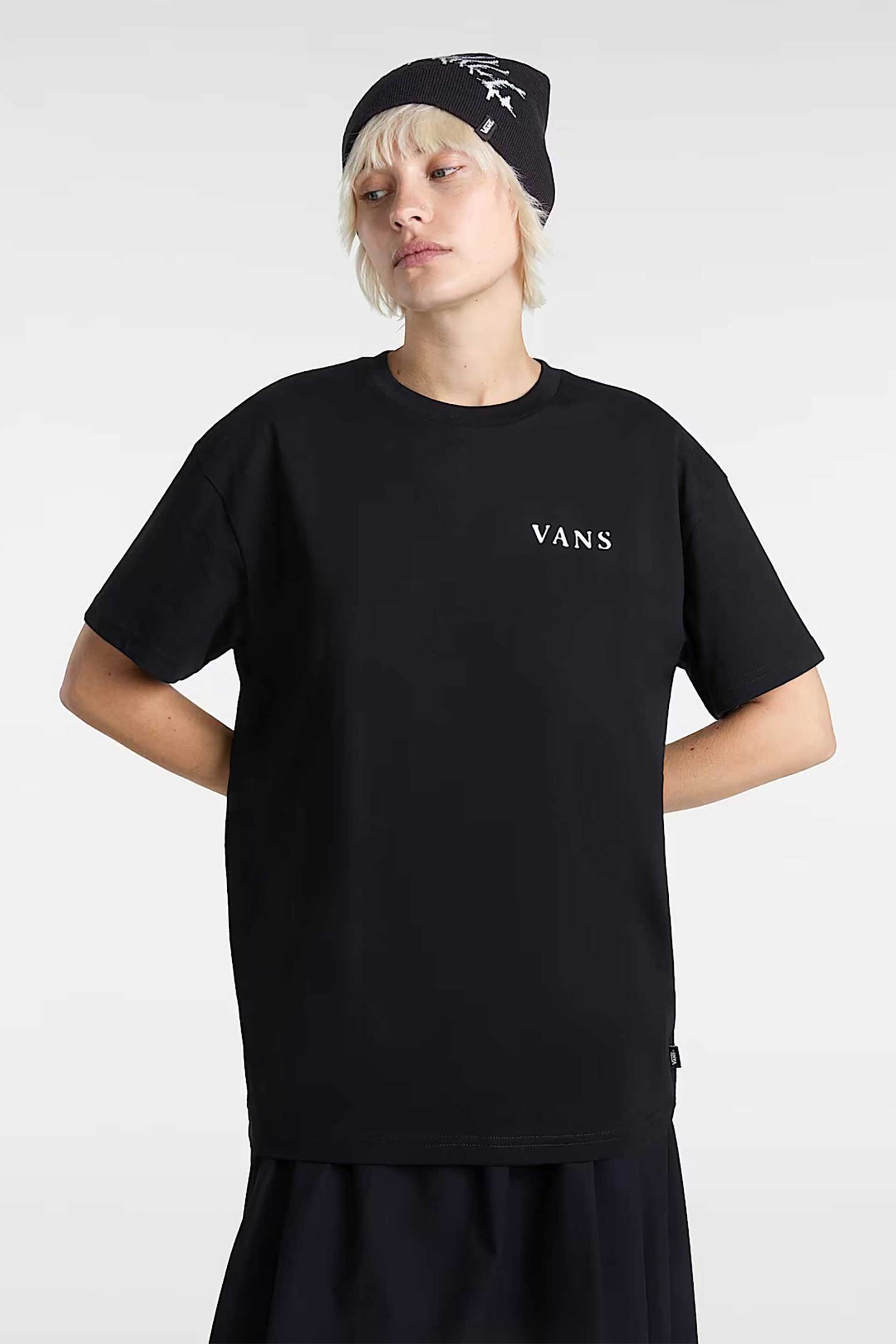 Vans γυναικείο T-shirt Oversized Fit "Night Orb" - VN000MCFBLK1 Μαύρο