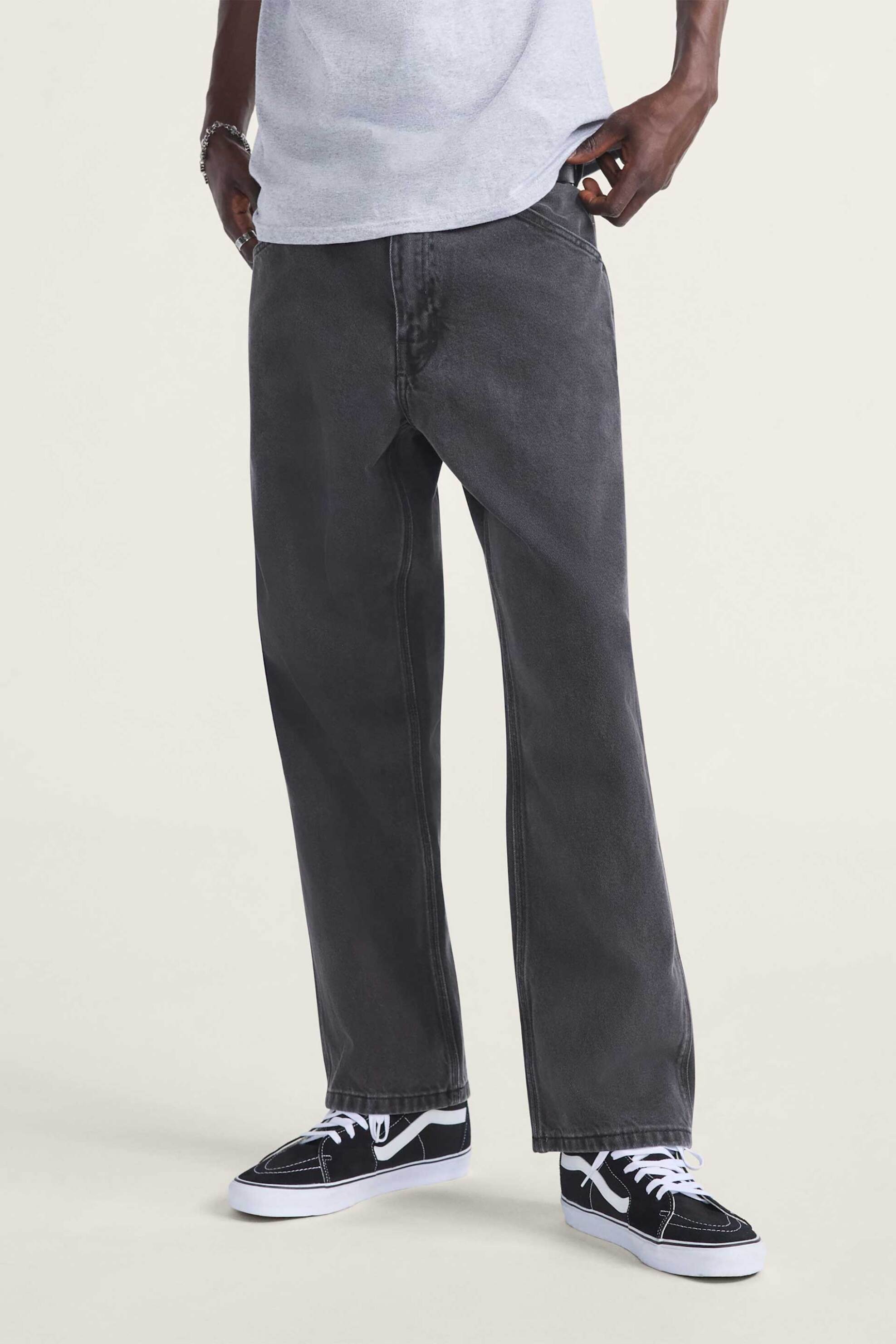 Vans ανδρικό τζιν παντελόνι πεντάτσεπο Loose Fit "Skate Check-5" - VN000KXMQ471 Ανθρακί φωτογραφία