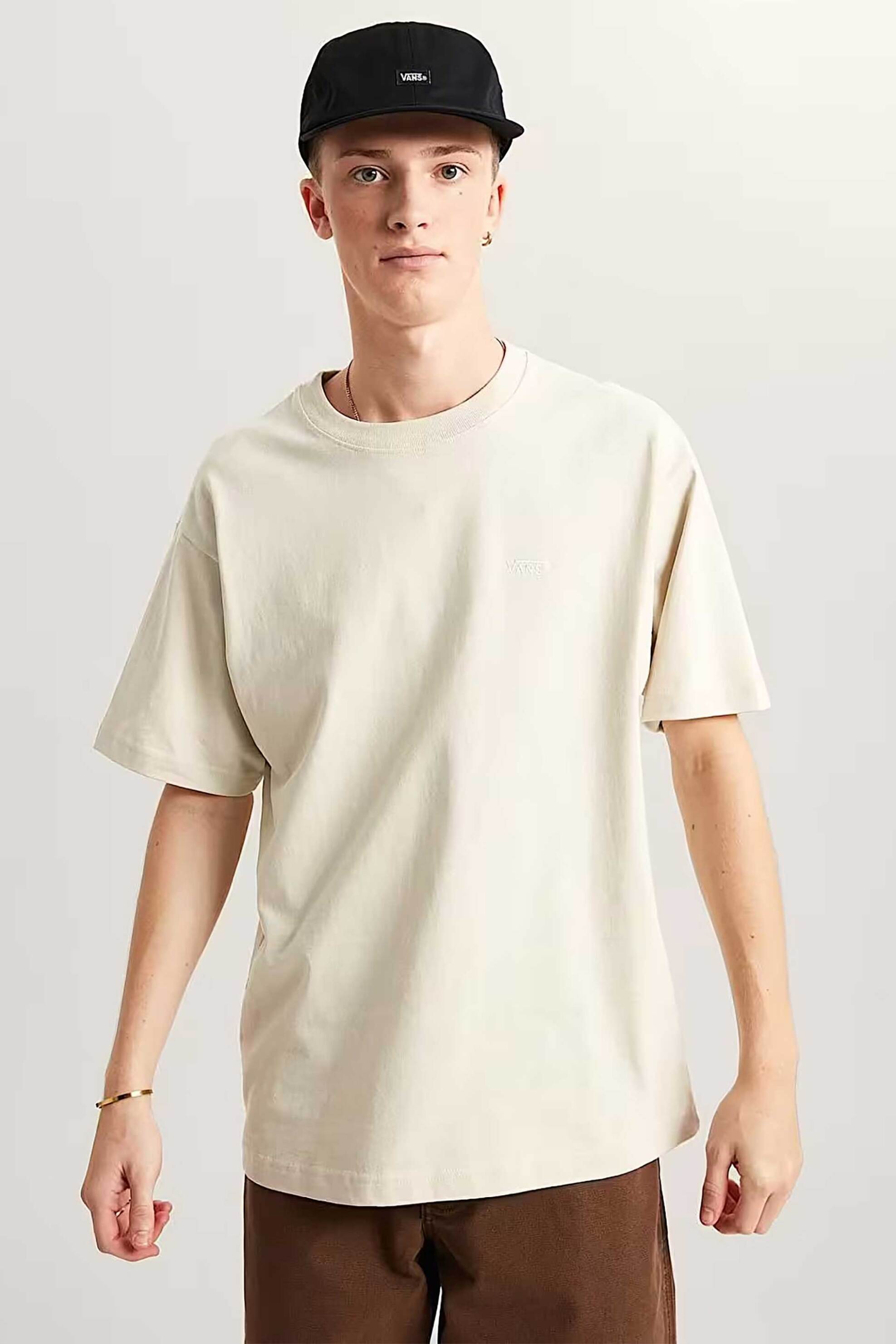 Vans ανδρικό T-shirt Loose Fit "Left Chest II" - VN000P1P2N11 Εκρού