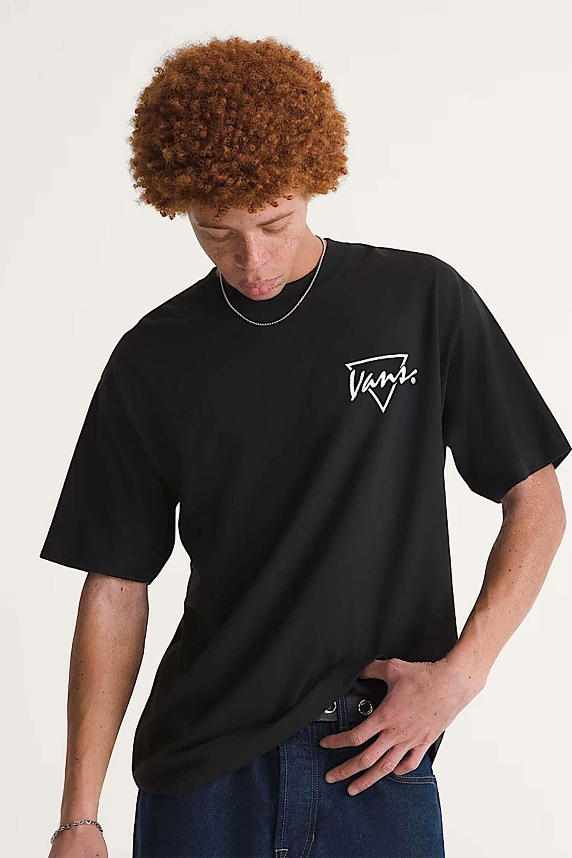 Vans ανδρικό T-shirt Relaxed Fit "Palm Drive" - VN000SXEBLK1 Μαύρο
