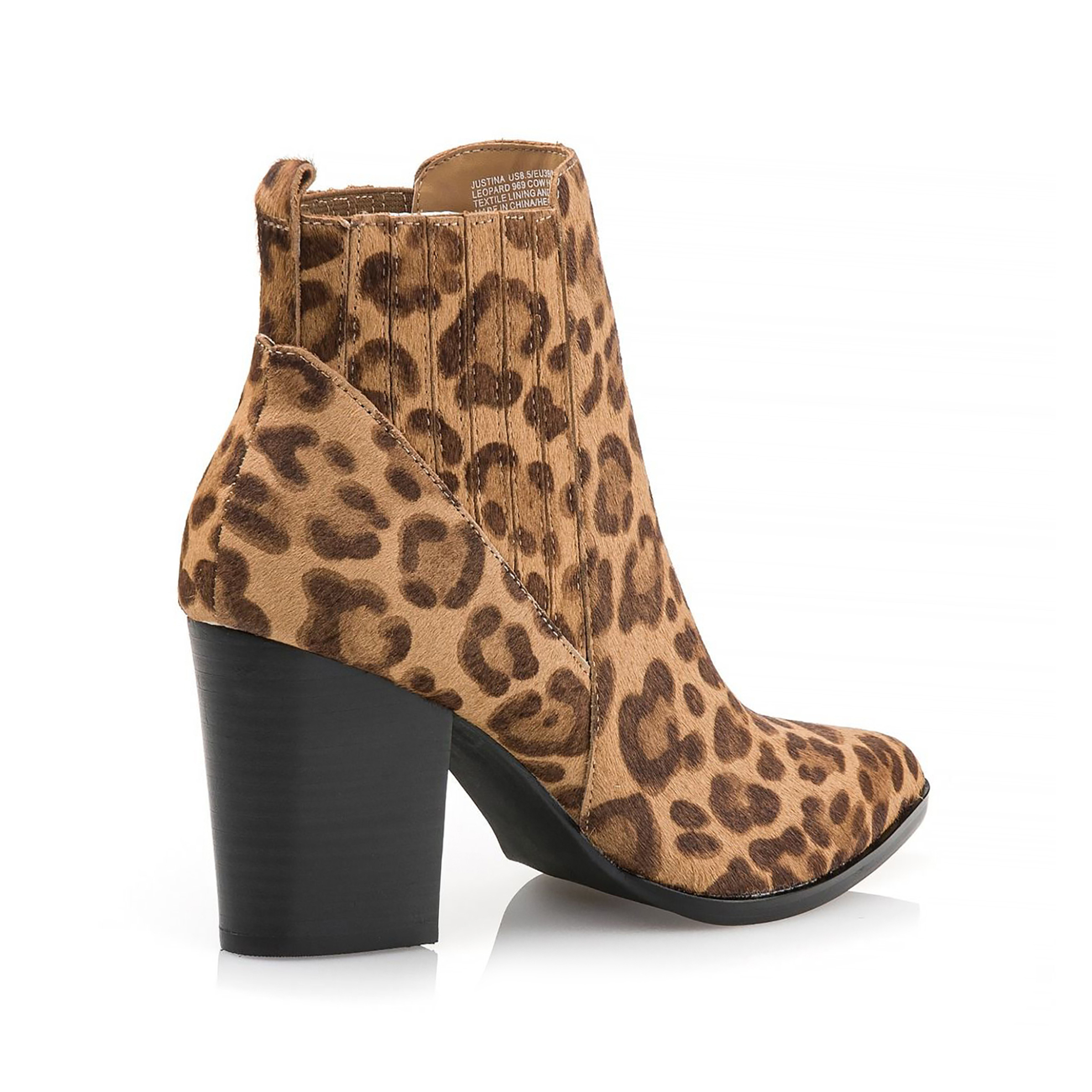 STEVE MADDEN Steve Madden γυναικεία μποτάκια με leopard print ''Justina'' - 219744-JUSTINA Μπεζ - 3