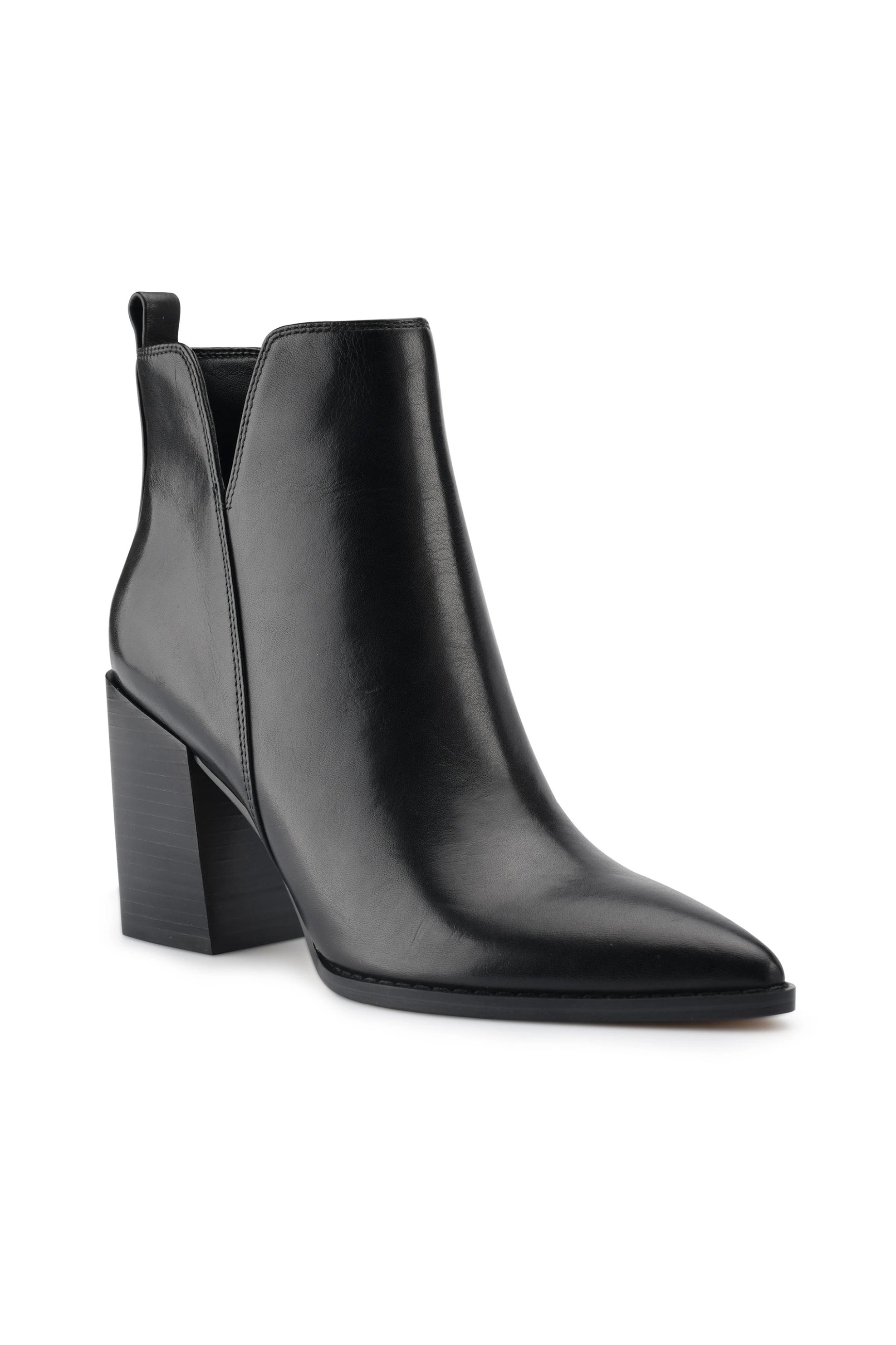 Nine West γυναικεία δερμάτινα μποτάκια με χοντρό τακούνι "Birds" - BIRDS LE Μαύρο φωτογραφία