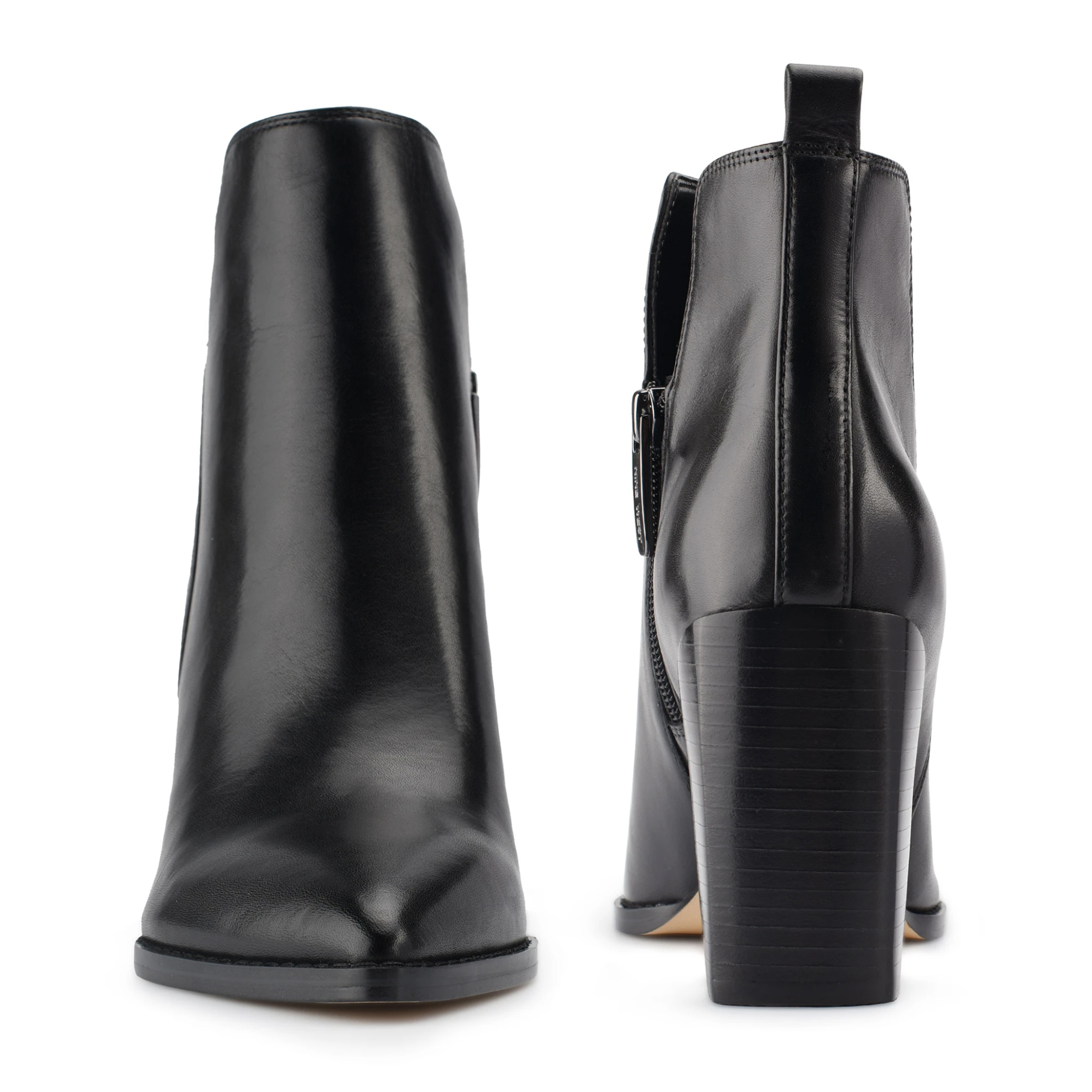 Nine West γυναικεία δερμάτινα μποτάκια με χοντρό τακούνι "Birds" - BIRDS LE Μαύρο φωτογραφία