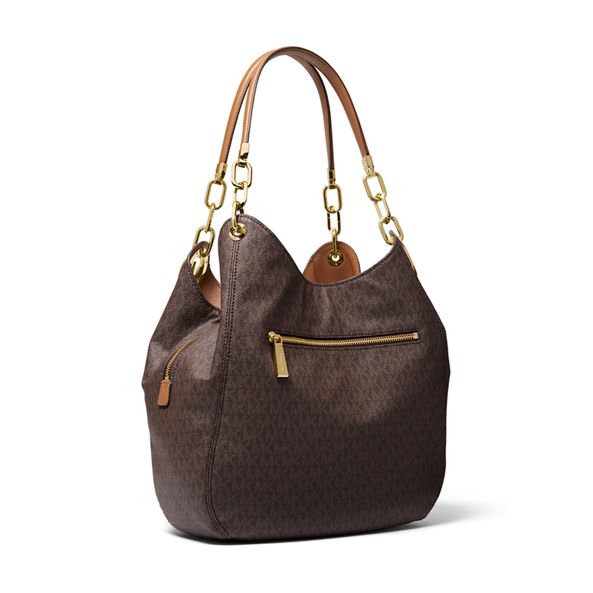 MICHAEL KORS Μichael Kors γυναικεία τσάντα ώμου "Lillie Large Logo" - 30T9G0LE3B Καφέ - 2
