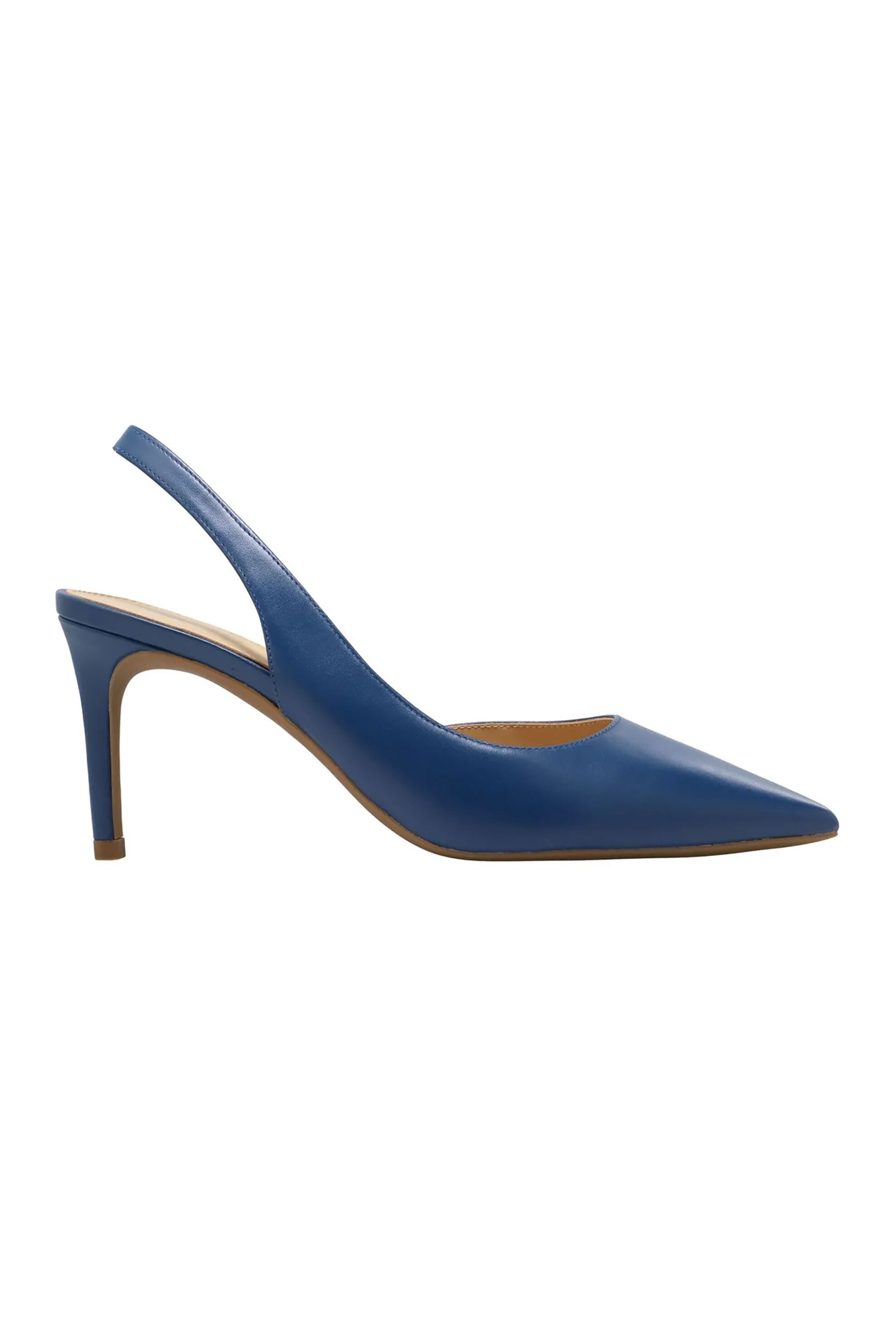 Michael Kors γυναικείες δερμάτινες γόβες slingback "Alina" - 40R4HNMP1L Μπλε Σκούρο