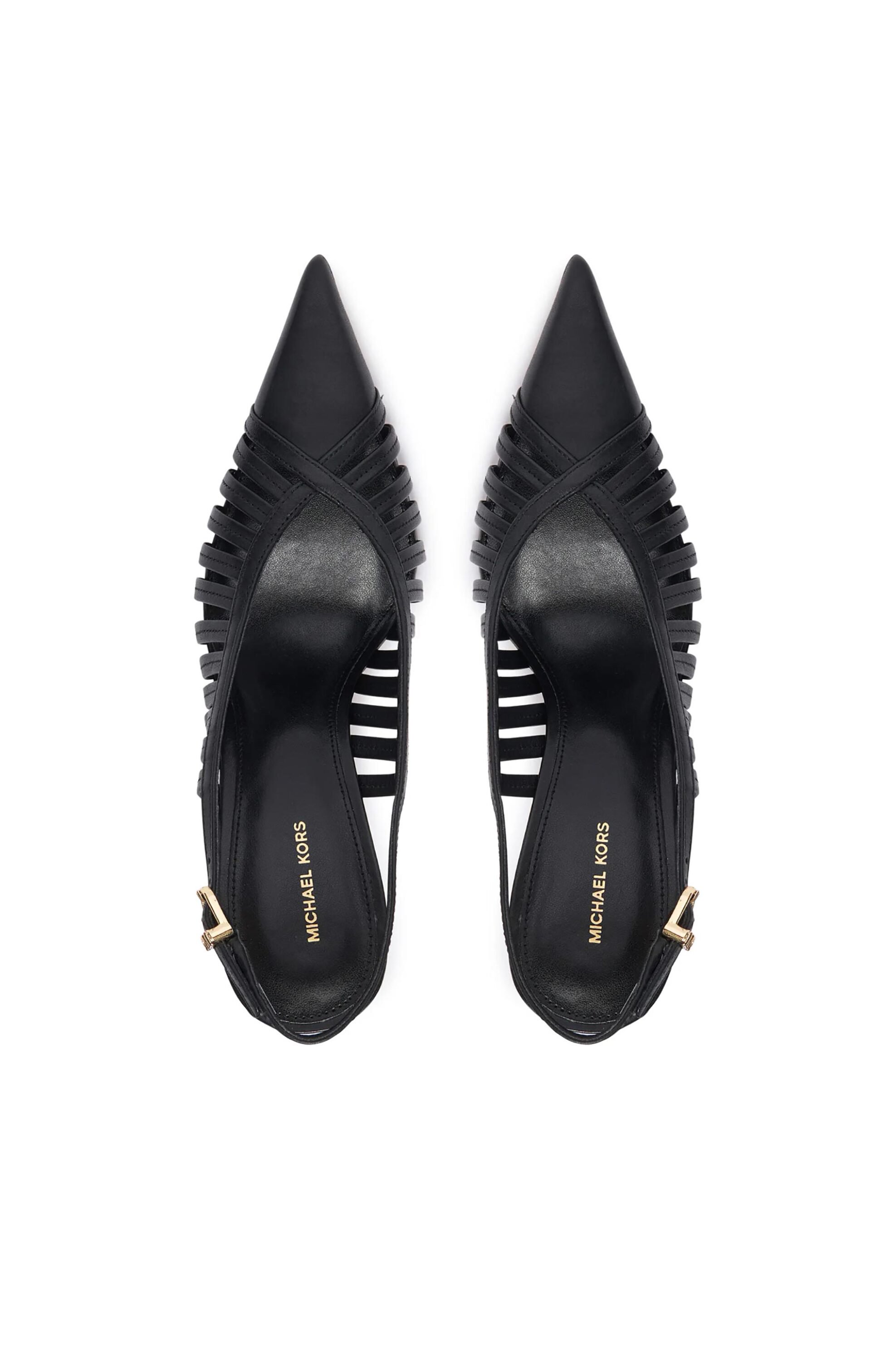 MICHAEL KORS Michael Kors γυναικείες δερμάτινες γόβες slingback "Adriana" - 40T6ADHP1L Μαύρο - 4