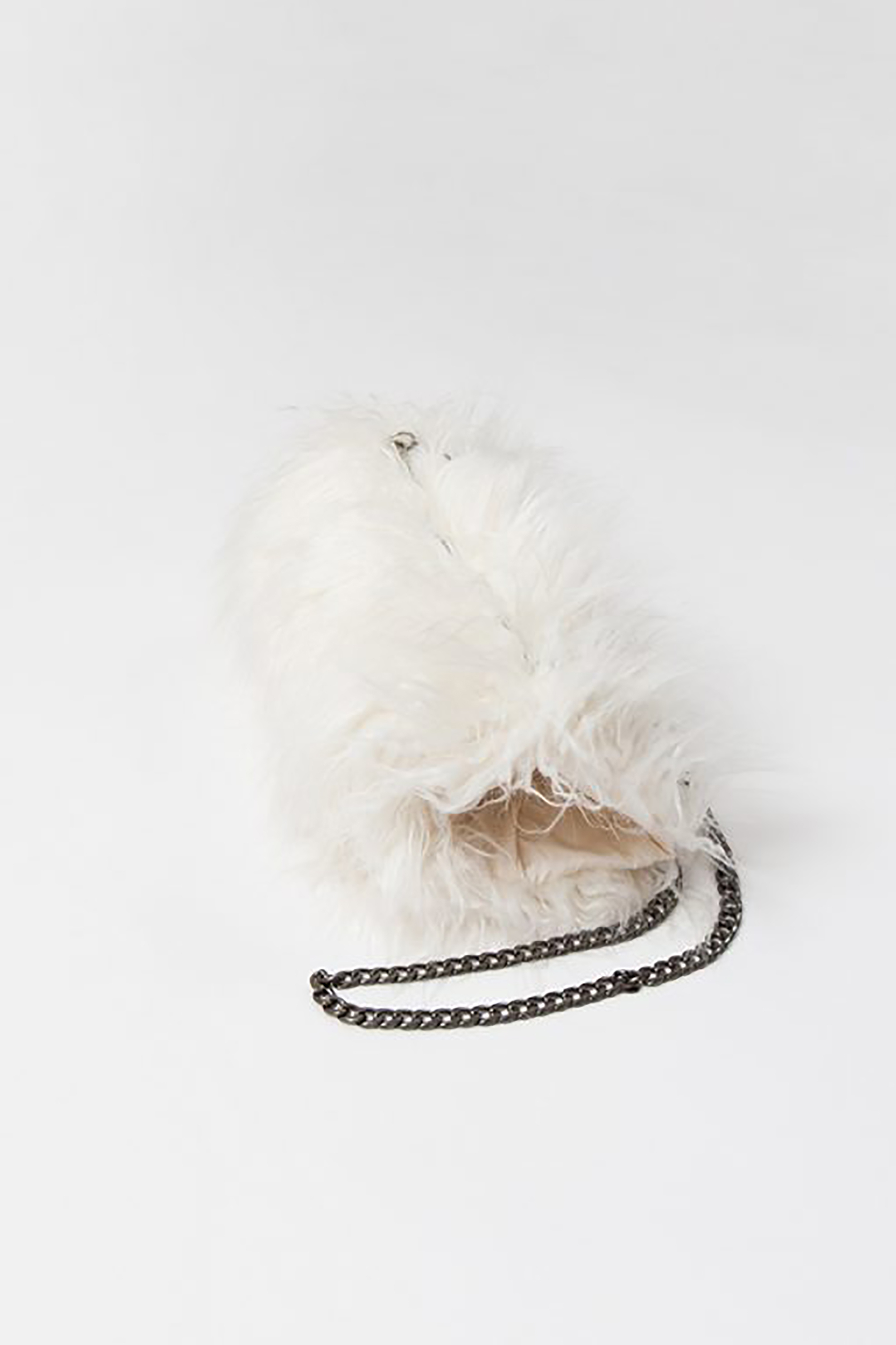 Pia Rossini γυναικείο τσαντάκι ώμου με αλυσίδα - TIA01205 Εκρού