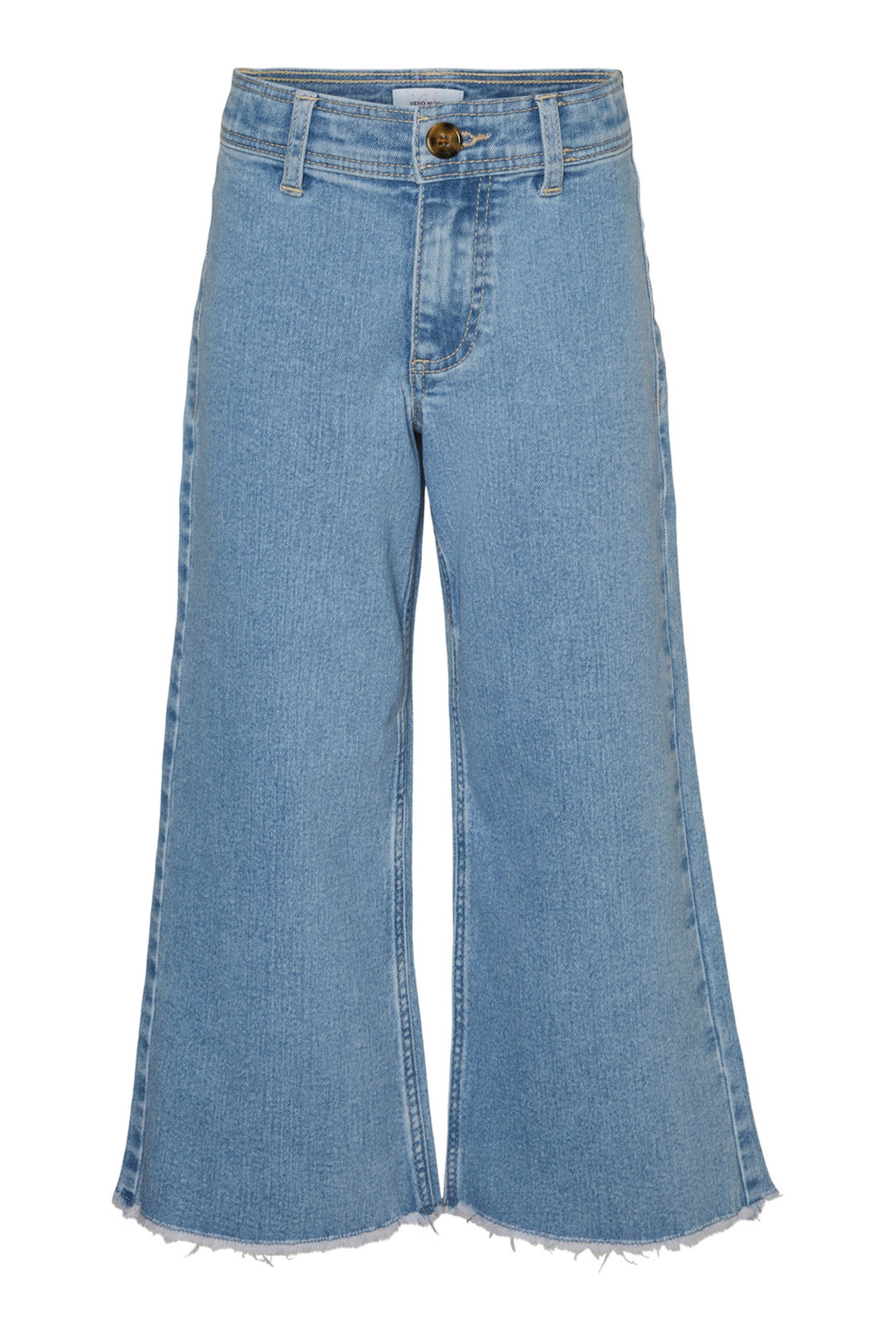 Vero Moda παιδικό τζην παντελόνι Wide Leg με κομμένο στρίφωμα - 10283683 Denim Blue Ανοιχτό