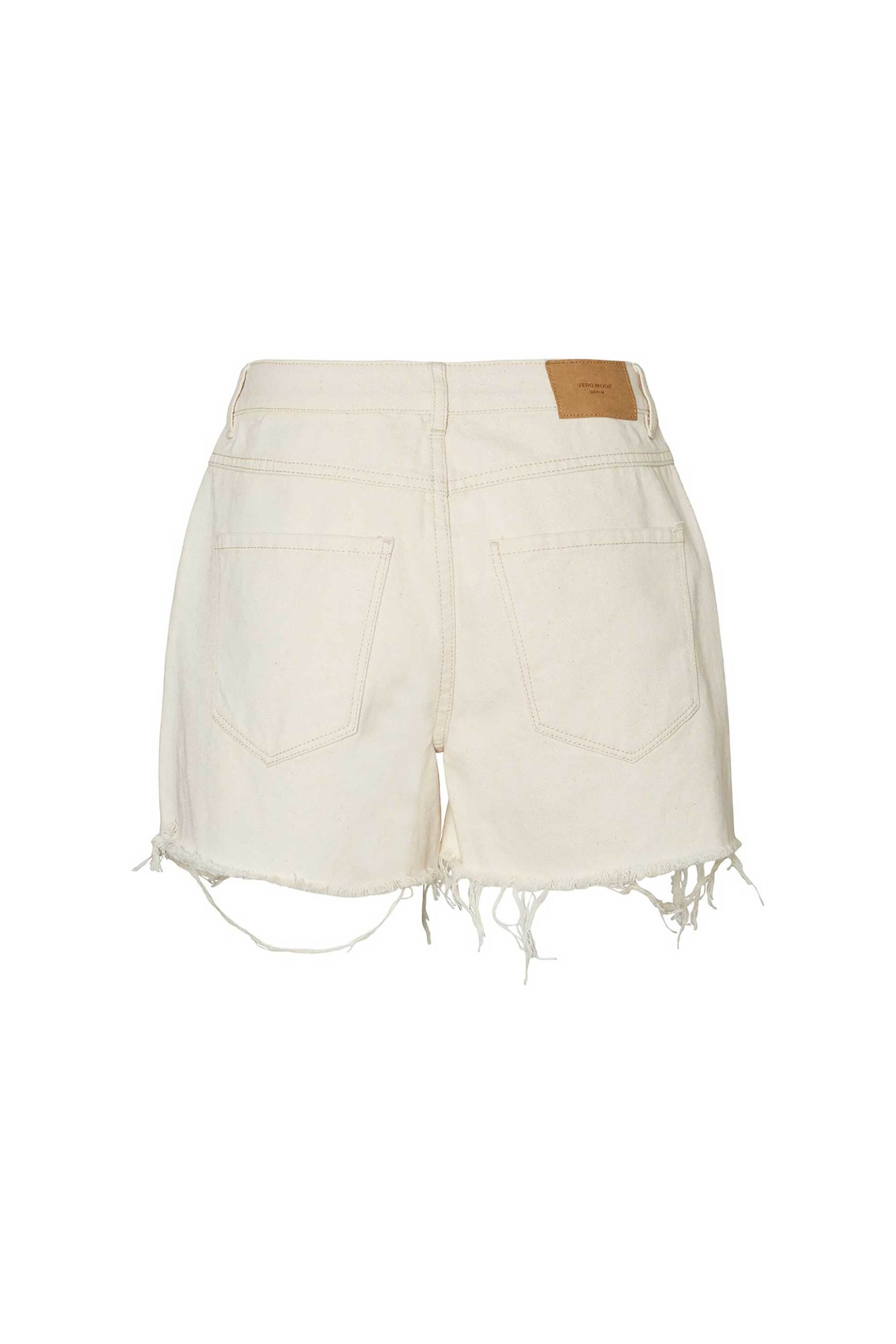 Vero Moda Γυναικείο Denim Σορτς με Ξέφτια - 10286387 Εκρού