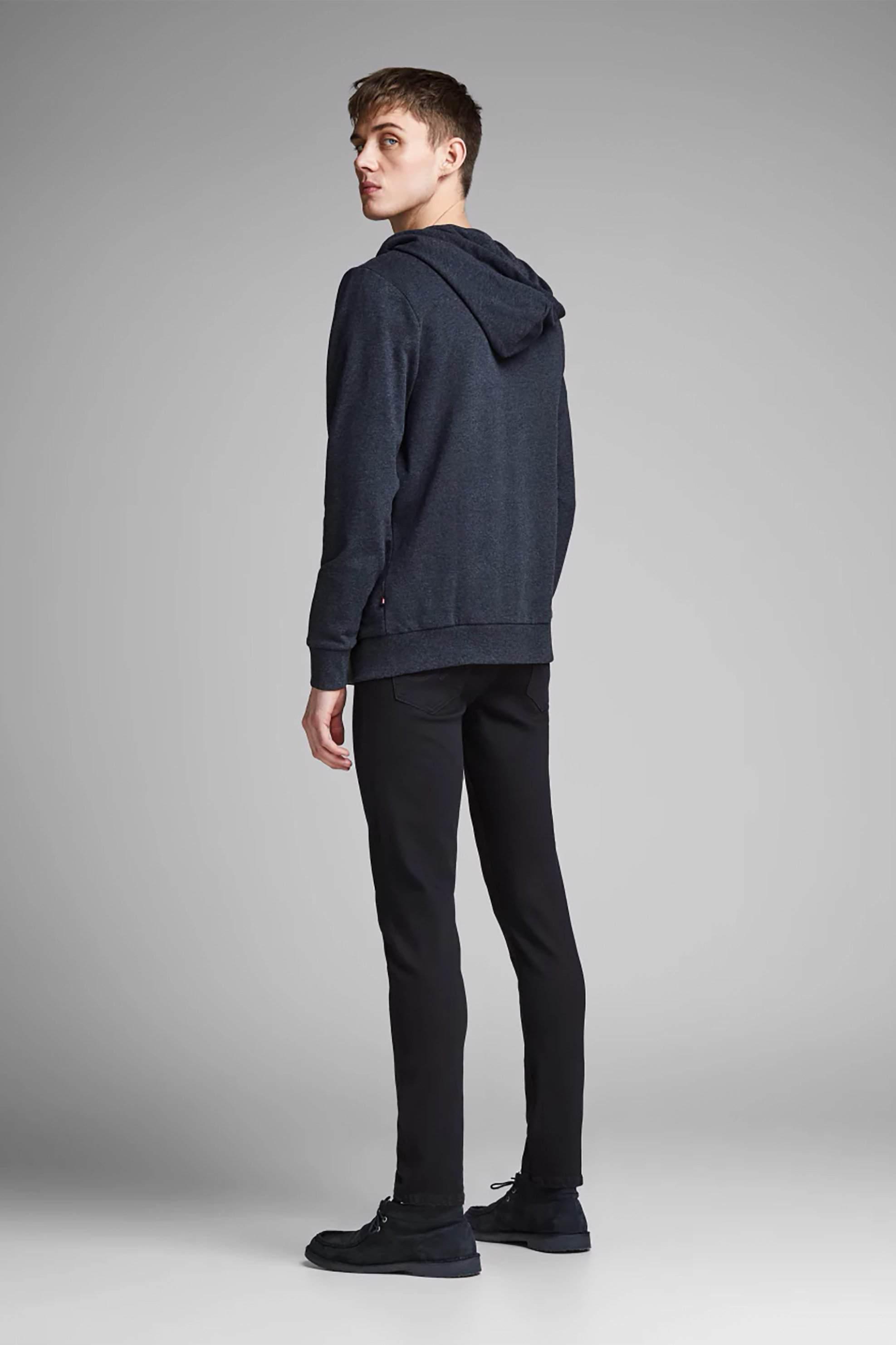 Jack Jones Ανδρικό Τζην Παντελόνι Slim Fit Glenn - 12152346 Μαύρο
