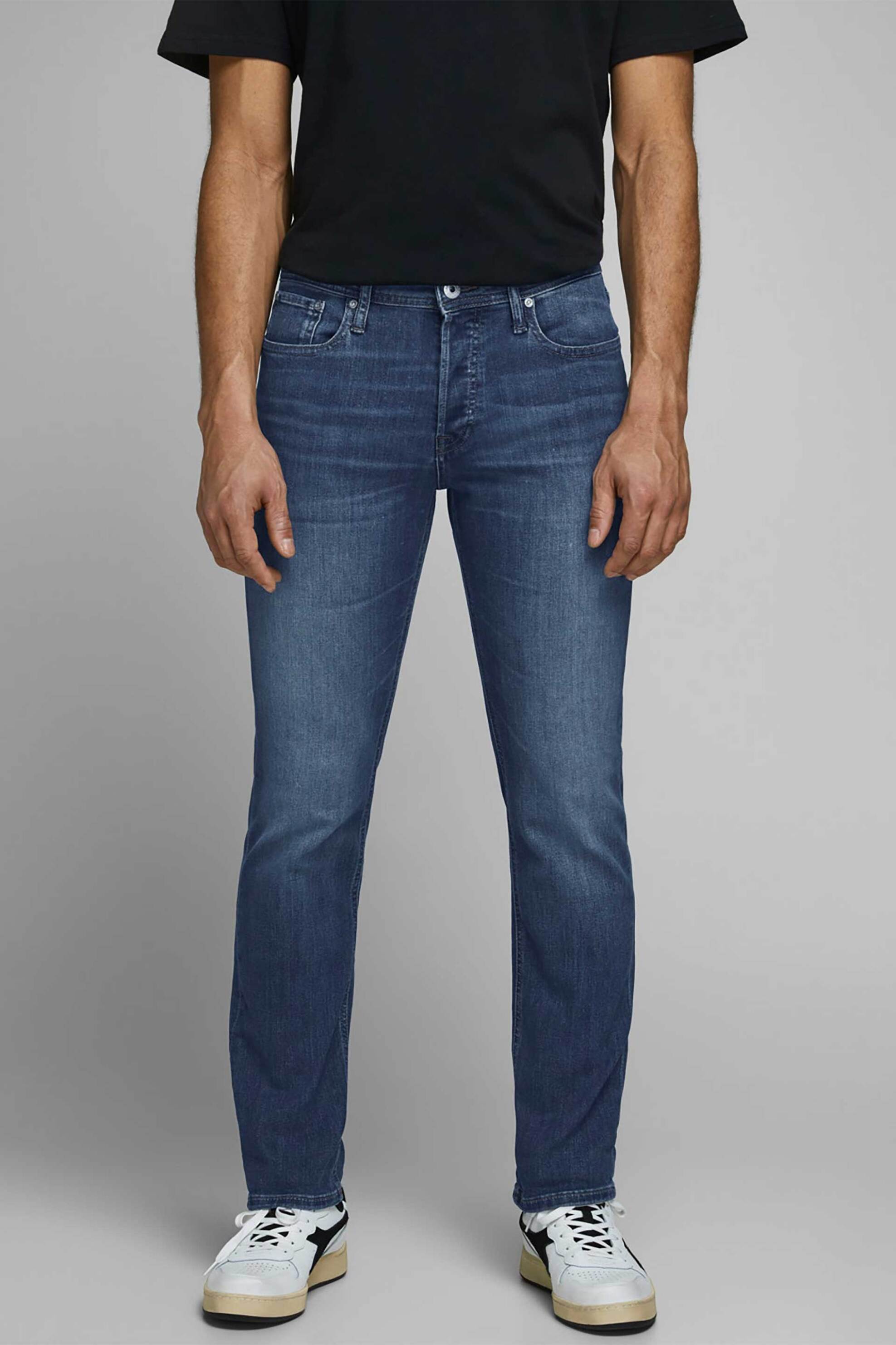 JACK & JONES ανδρικό τζιν παντελόνι πεντάτσεπο Slim Fit "Glenn Original Am814" - 12152347-** Denim Blue φωτογραφία
