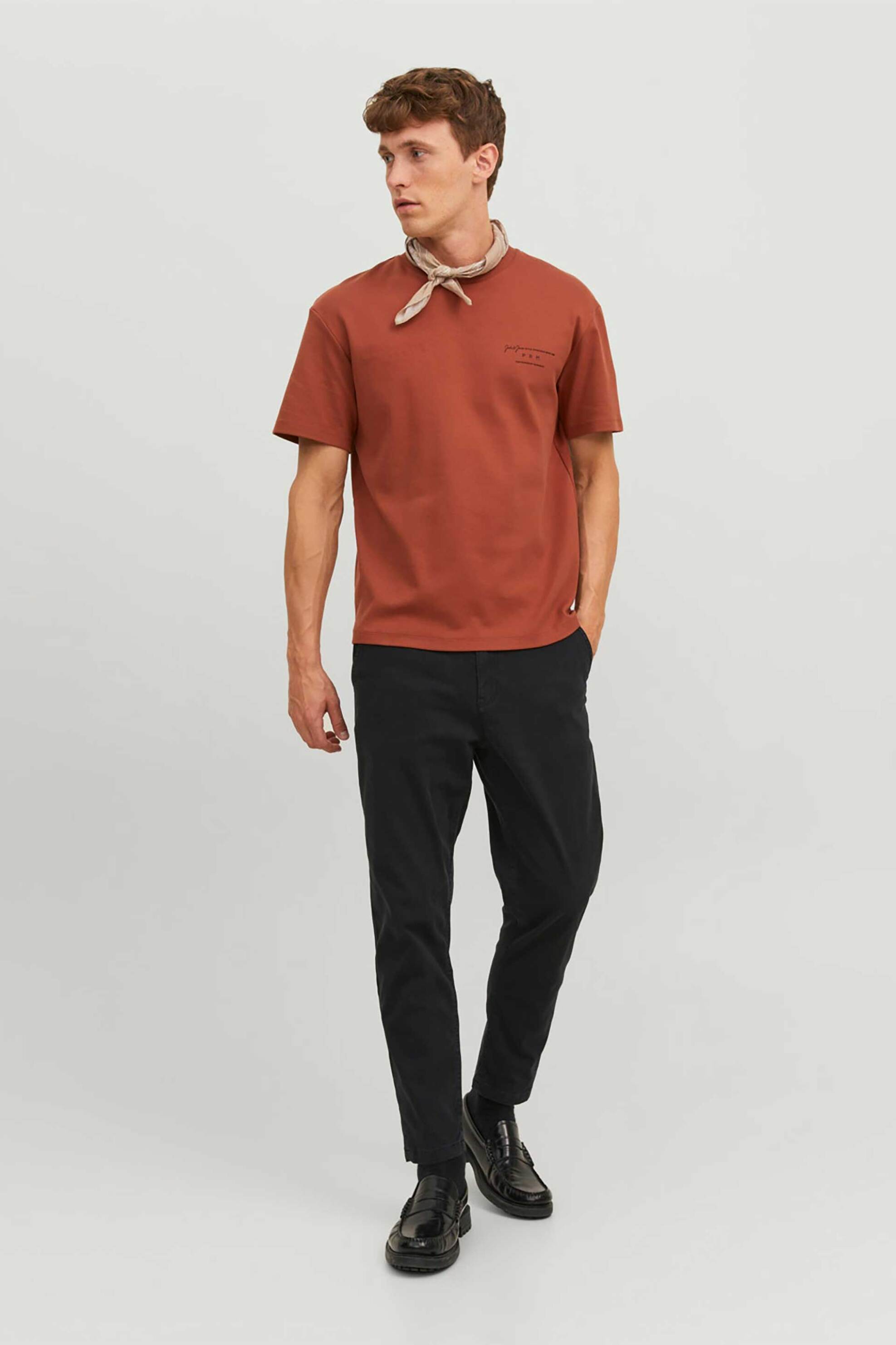 JACK & JONES JACK & JONES ανδρικό chino παντελόνι Regular Fit - 12242188 Μαύρο