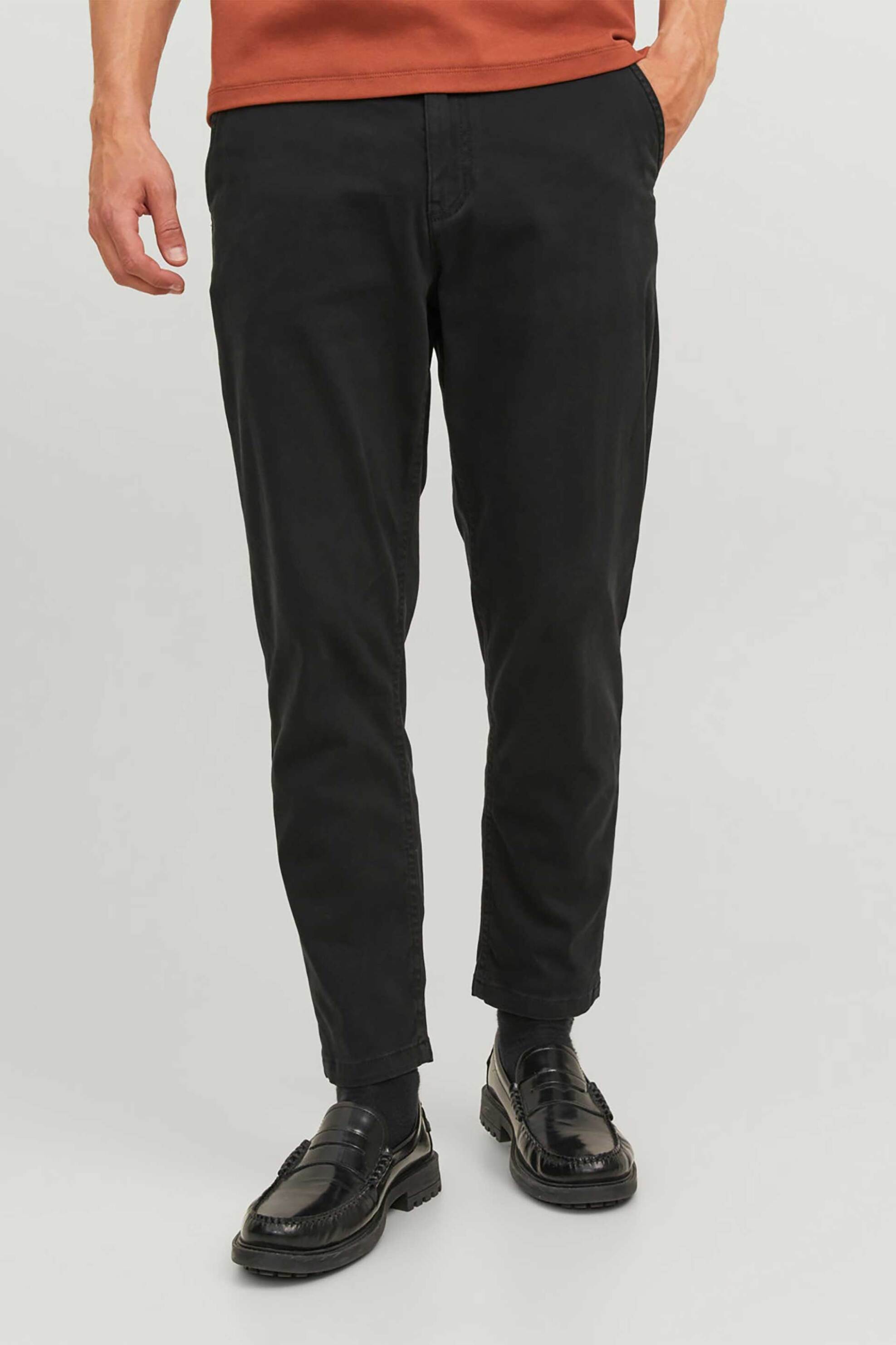 JACK & JONES ανδρικό chino παντελόνι Regular Fit - 12242188 Μαύρο φωτογραφία