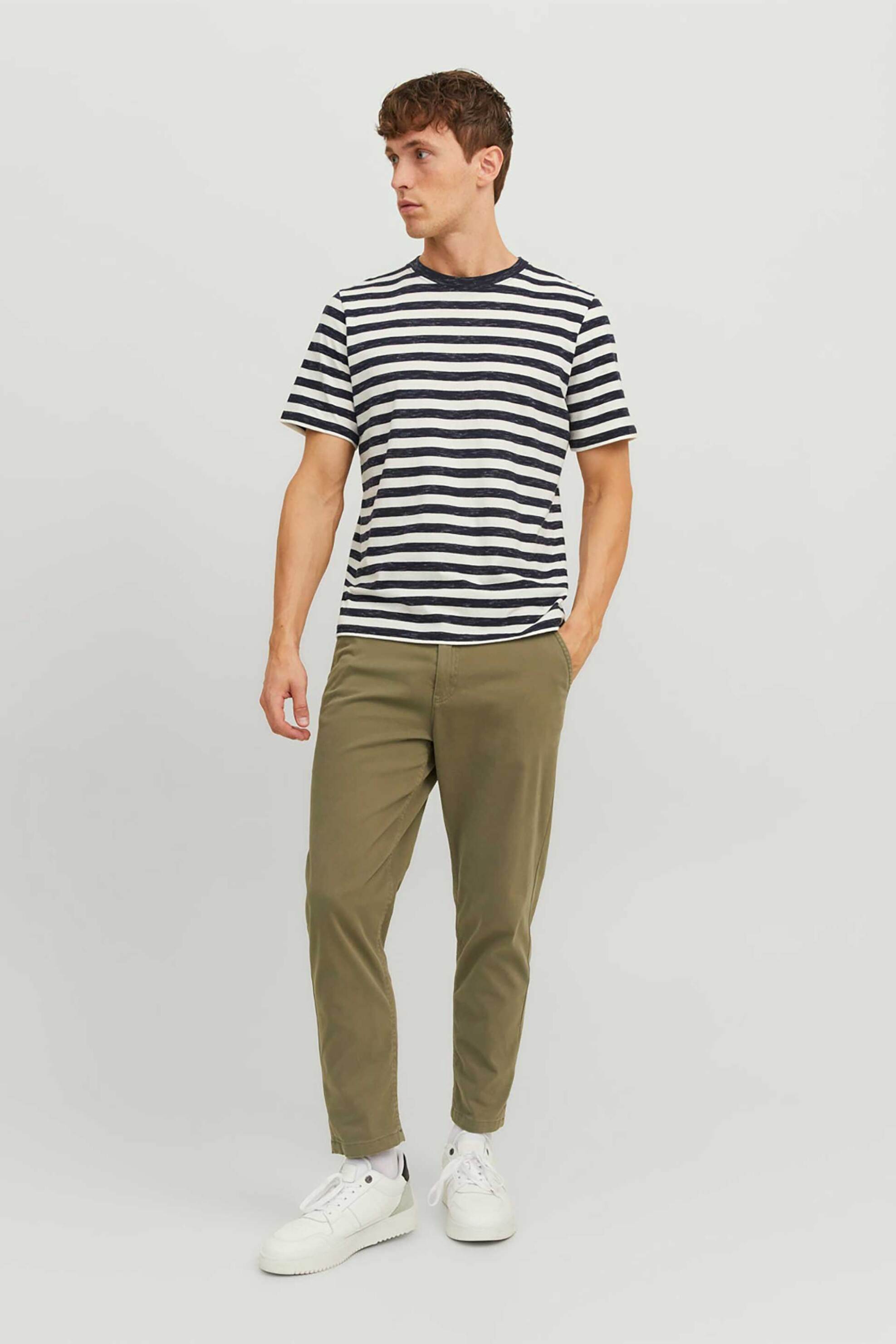 JACK & JONES JACK & JONES ανδρικό chino παντελόνι Regular Fit - 12242188 Λαδί
