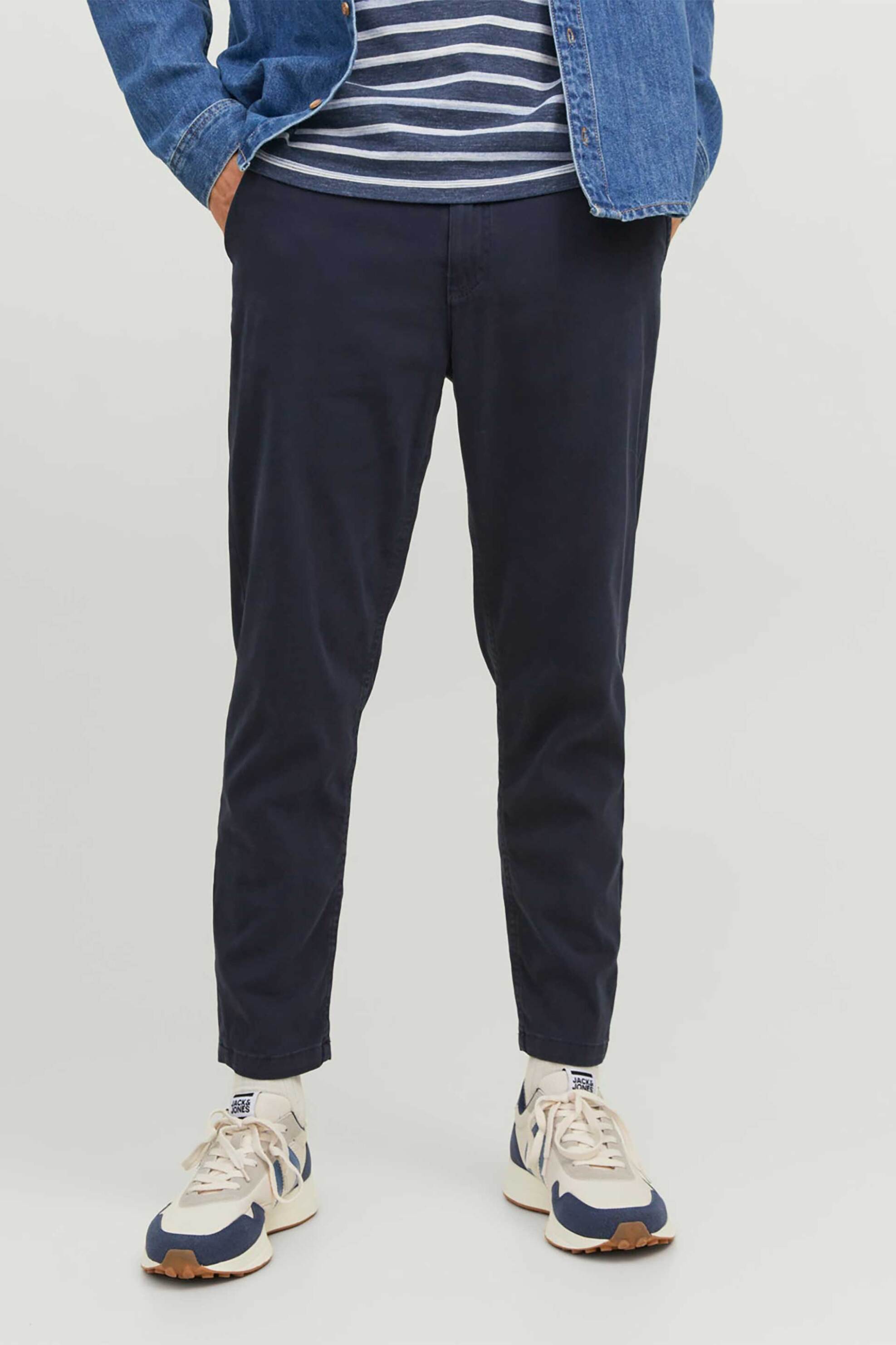 JACK & JONES ανδρικό chino παντελόνι Regular Fit - 12242188 Μπλε Σκούρο φωτογραφία