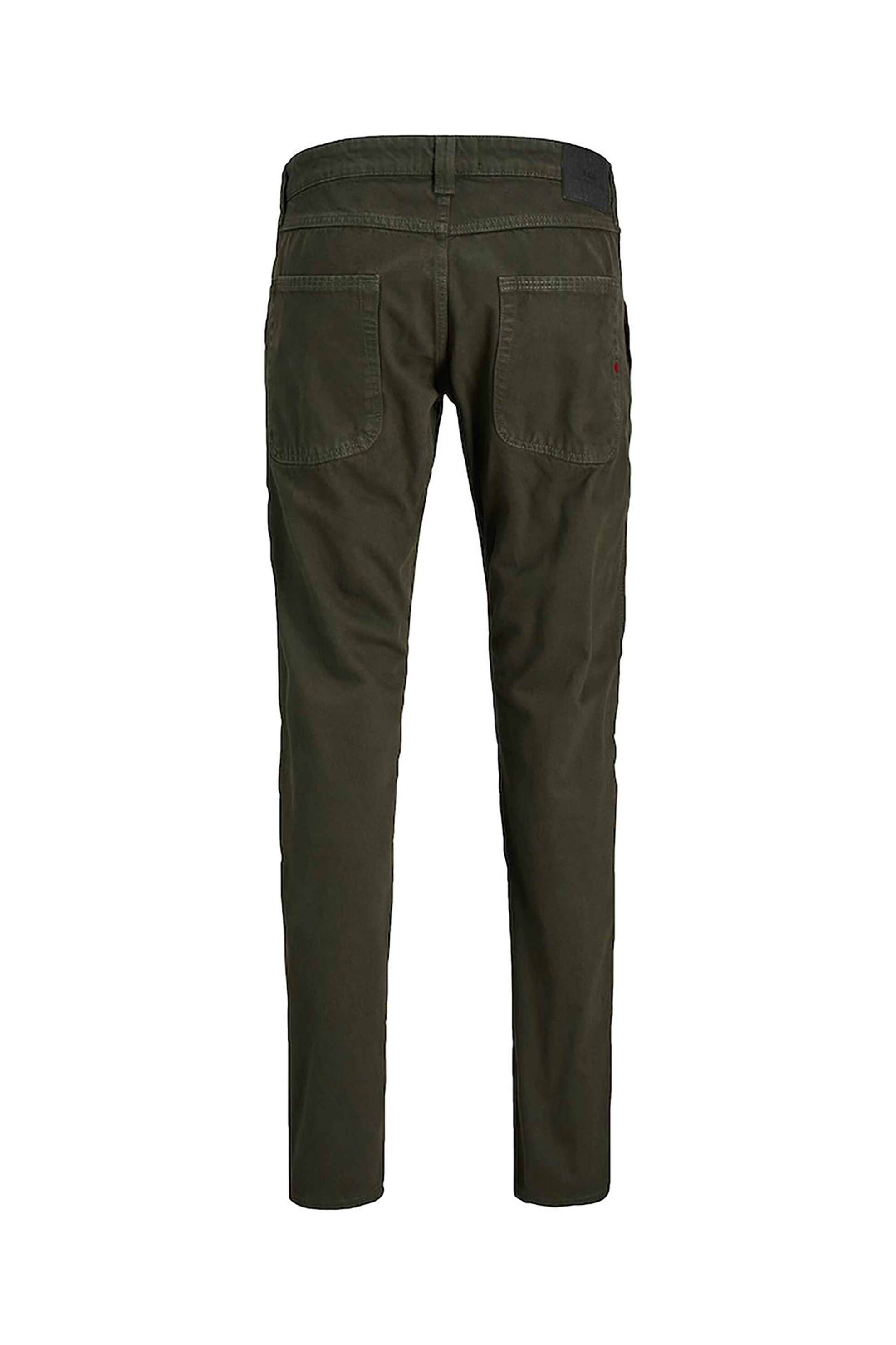 JACK & JONES ανδρικό τζιν παντελόνι πεντάτσεπο Slim Fit "Glenn Icon" - 12242355 Χακί φωτογραφία
