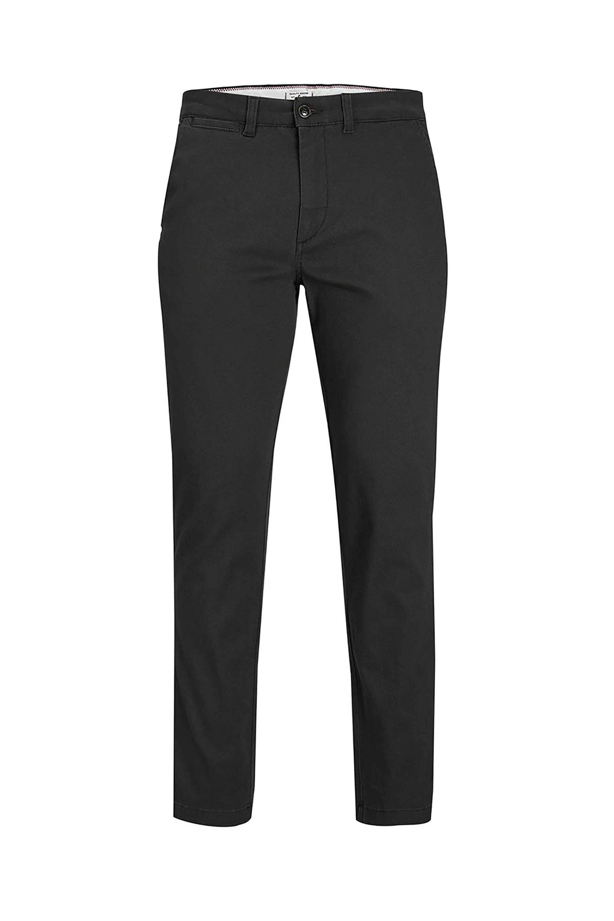 JACK & JONES ανδρικό chino παντελόνι μονόχρωμο Loose Fit - 12212930 Μαύρο