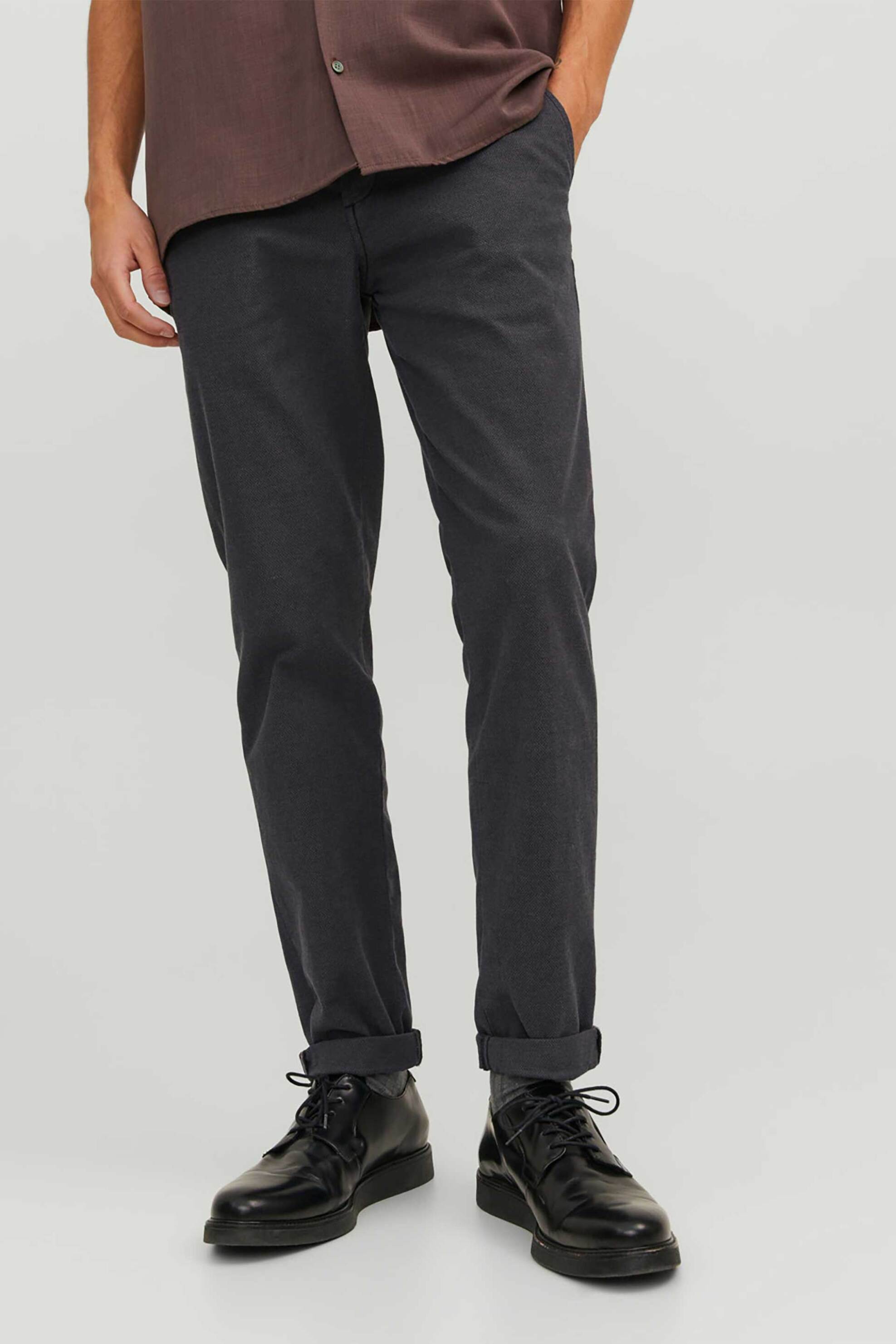 JACK & JONES ανδρικό chino παντελόνι Slim Fit - 12206198 Μαύρο φωτογραφία