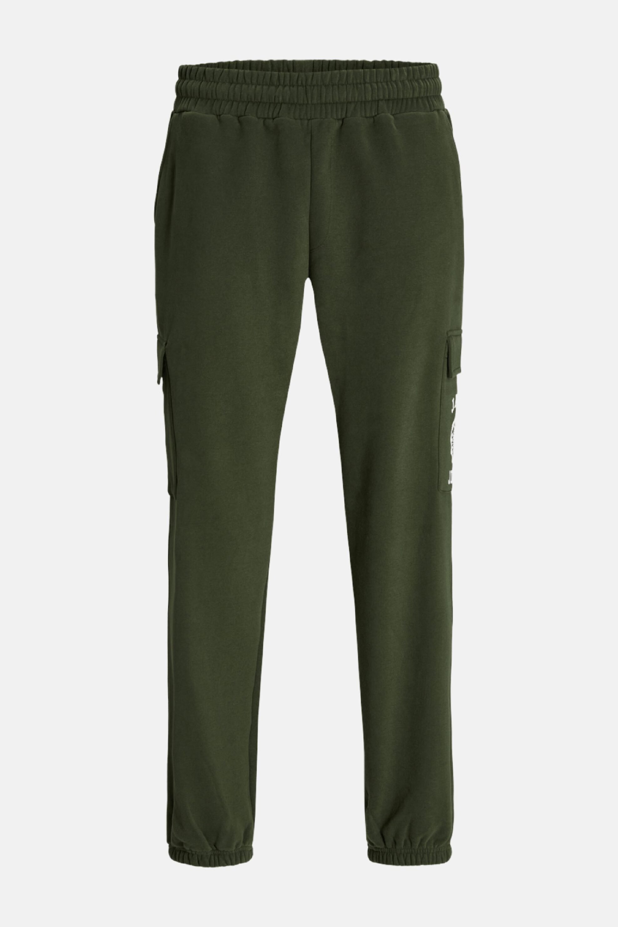 JACK & JONES JACK & JONES ανδρικό παντελόνι φόρμας μονόχρωμο - 12258481 Χακί