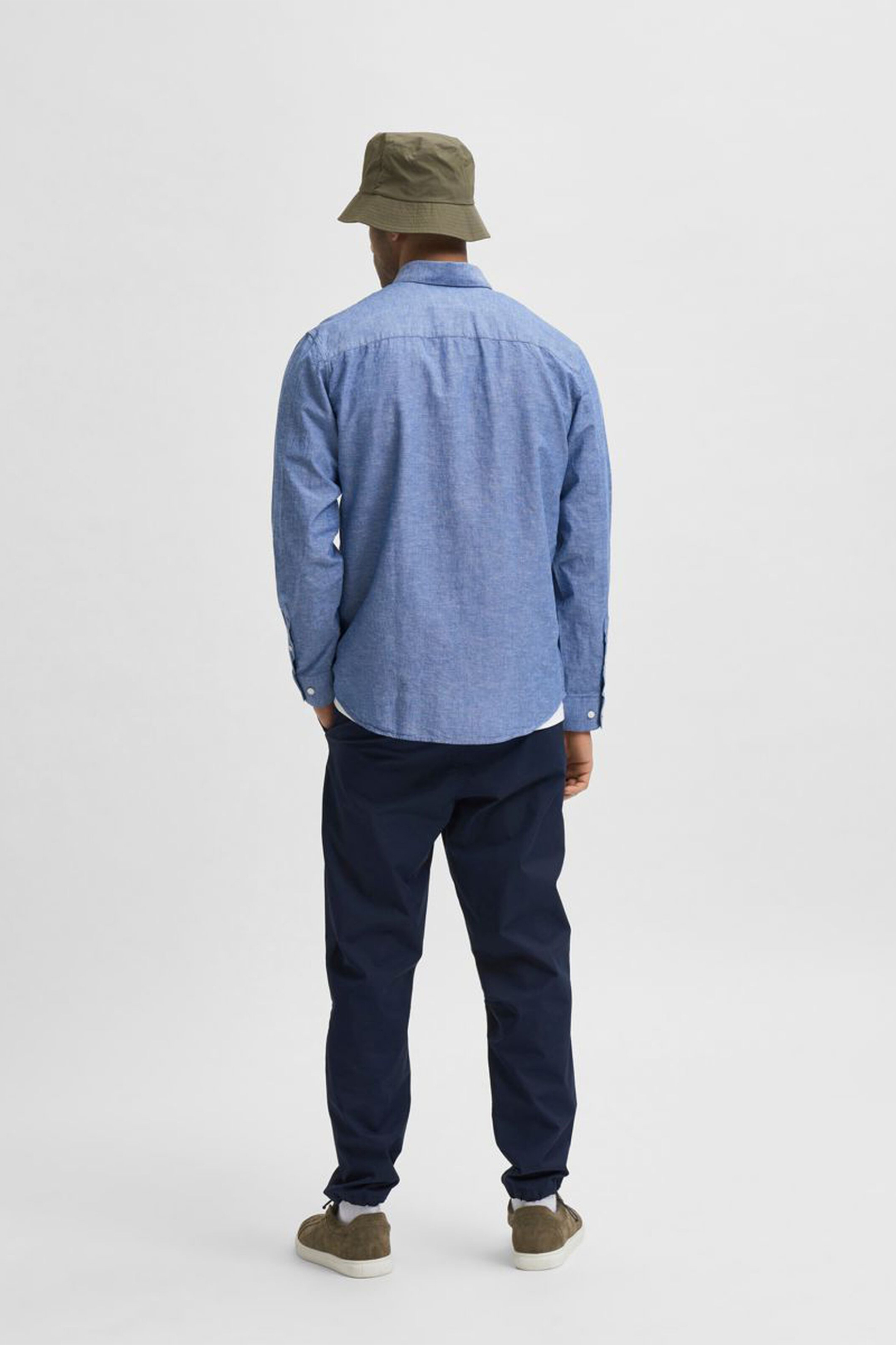 Selected Ανδρικό Πουκάμισο Μονόχρωμο Slim Fit - 16078867 Μπλε