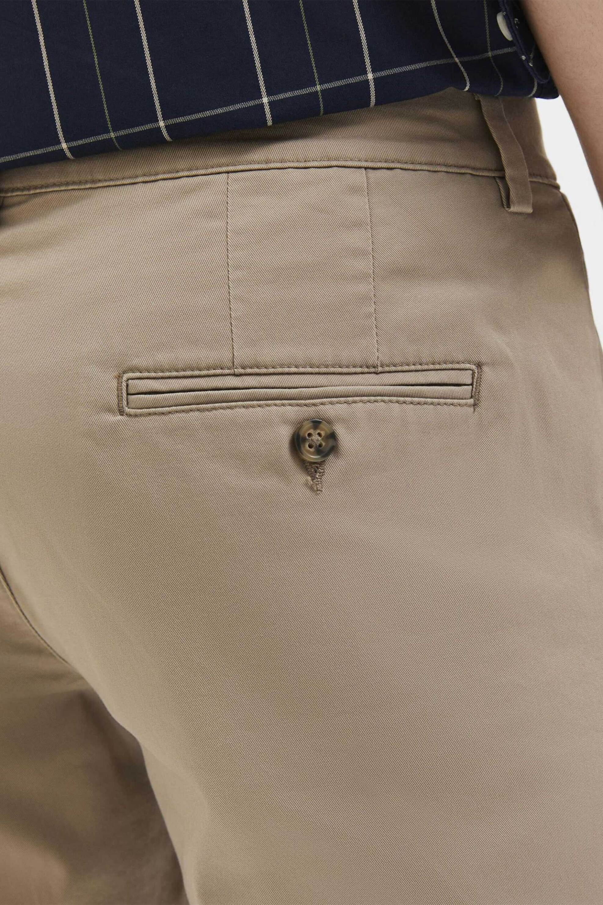 Selected Ανδρικό Παντελόνι Chino Μονόχρωμο Slim Fit - 16087663 Μπεζ