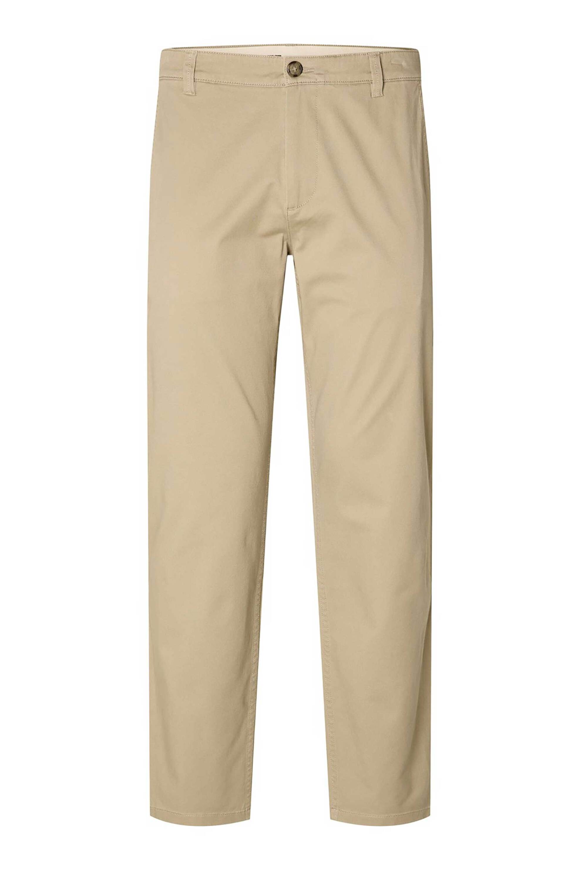 Selected ανδρικό chino παντελόνι μονόχρωμο Slim Fit - 16092255 Μπεζ