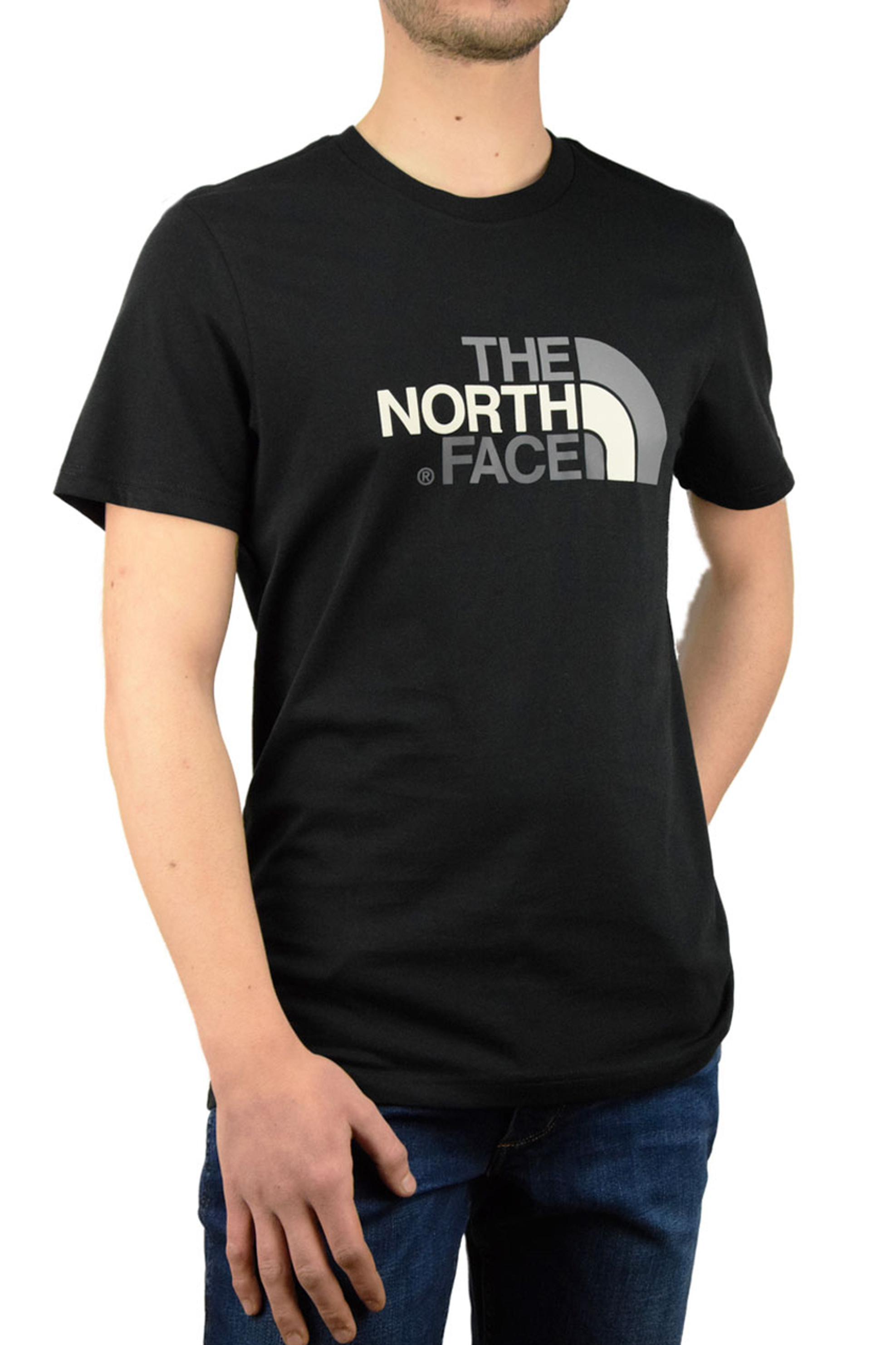 The North Face ανδρικό T-shirt με μεγάλο λογότυπο "Easy Tee" - NF0A2TX3JK31 Μαύρο φωτογραφία