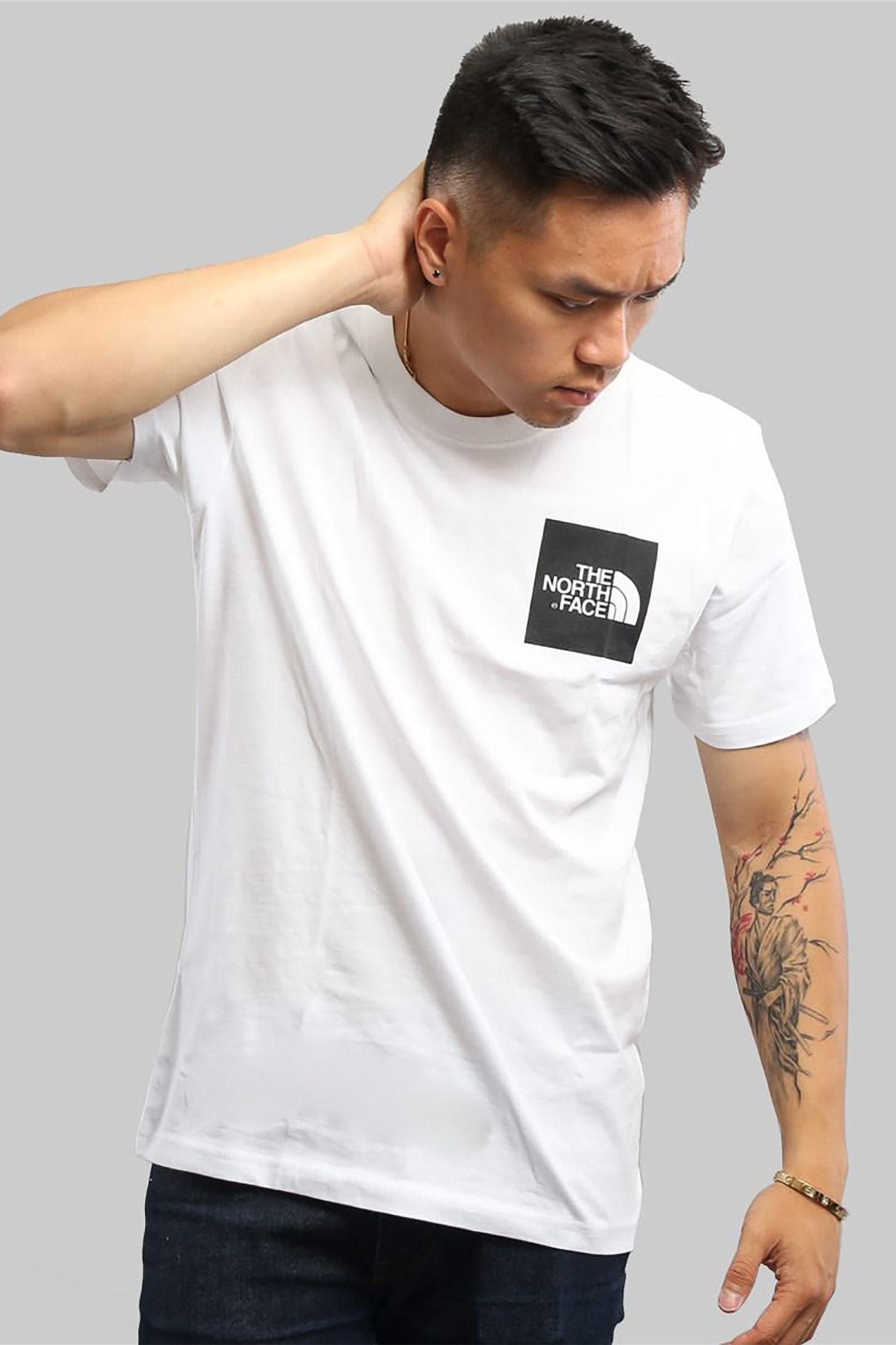 THE NORTH FACE The North Face ανδρικό T-shirt μονόχρωμο με logo print - NF00CEQ5LA91 Λευκό
