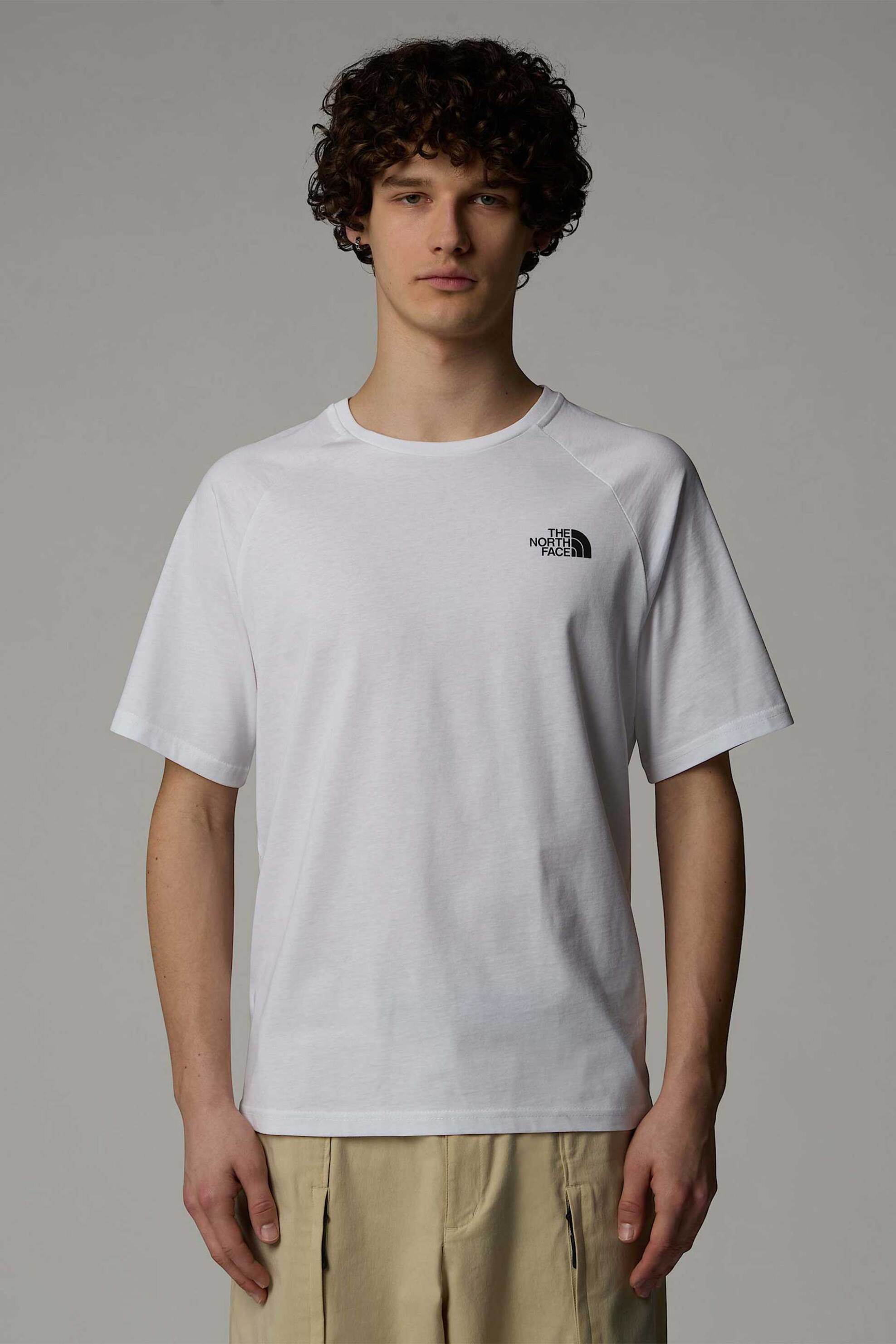 The North Face ανδρικό T-shirt με print στην πλάτη Regular Fit "North Faces" - NF0A87NUFN41 Λευκό