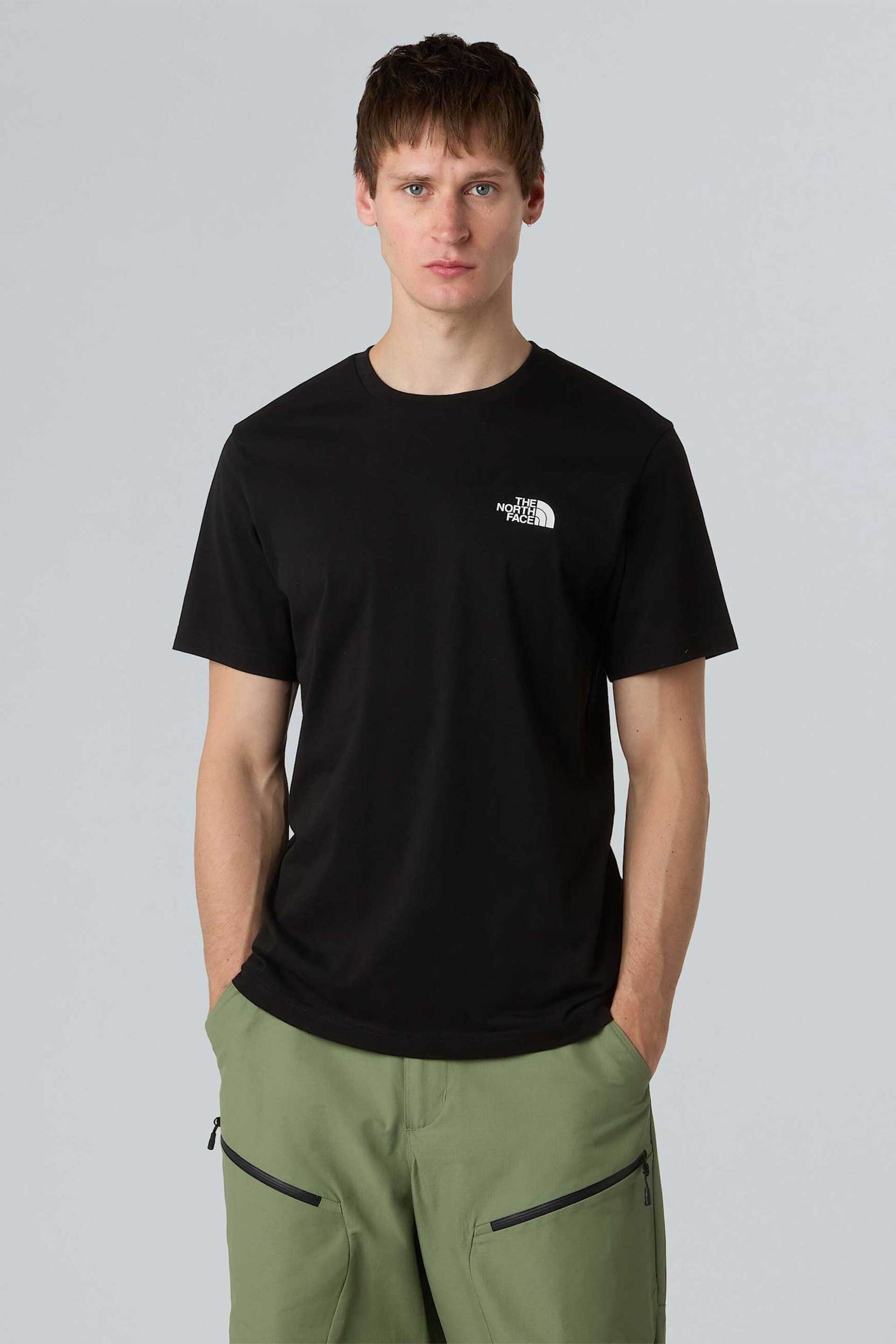 The North Face ανδρικό T-shirt με logo print Regular Fit "Simple Dome" - NF0A87NGJK31 Μαύρο
