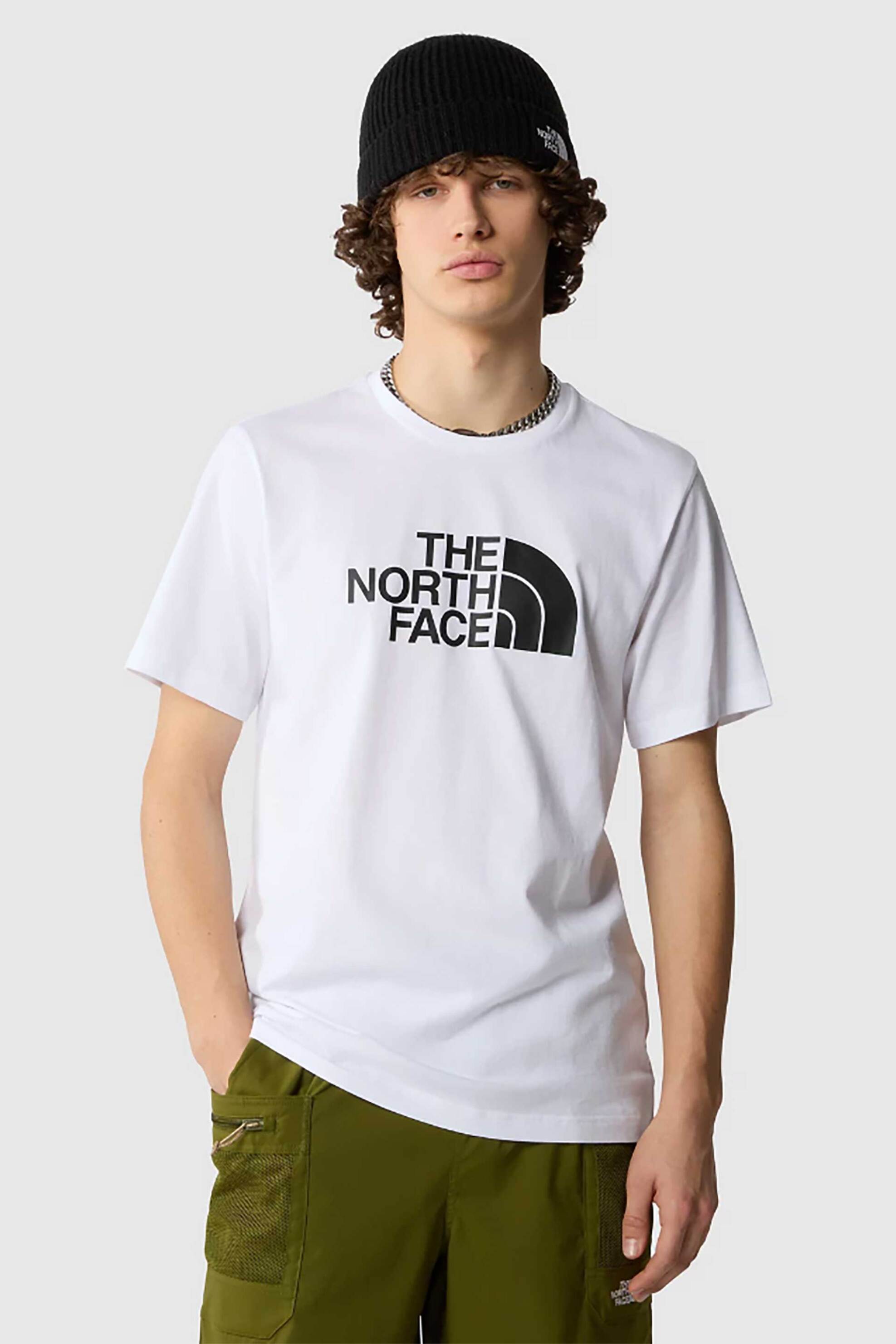 The North Face ανδρικό T-shirt με logo print "Easy" - NF0A87N5FN41 Λευκό