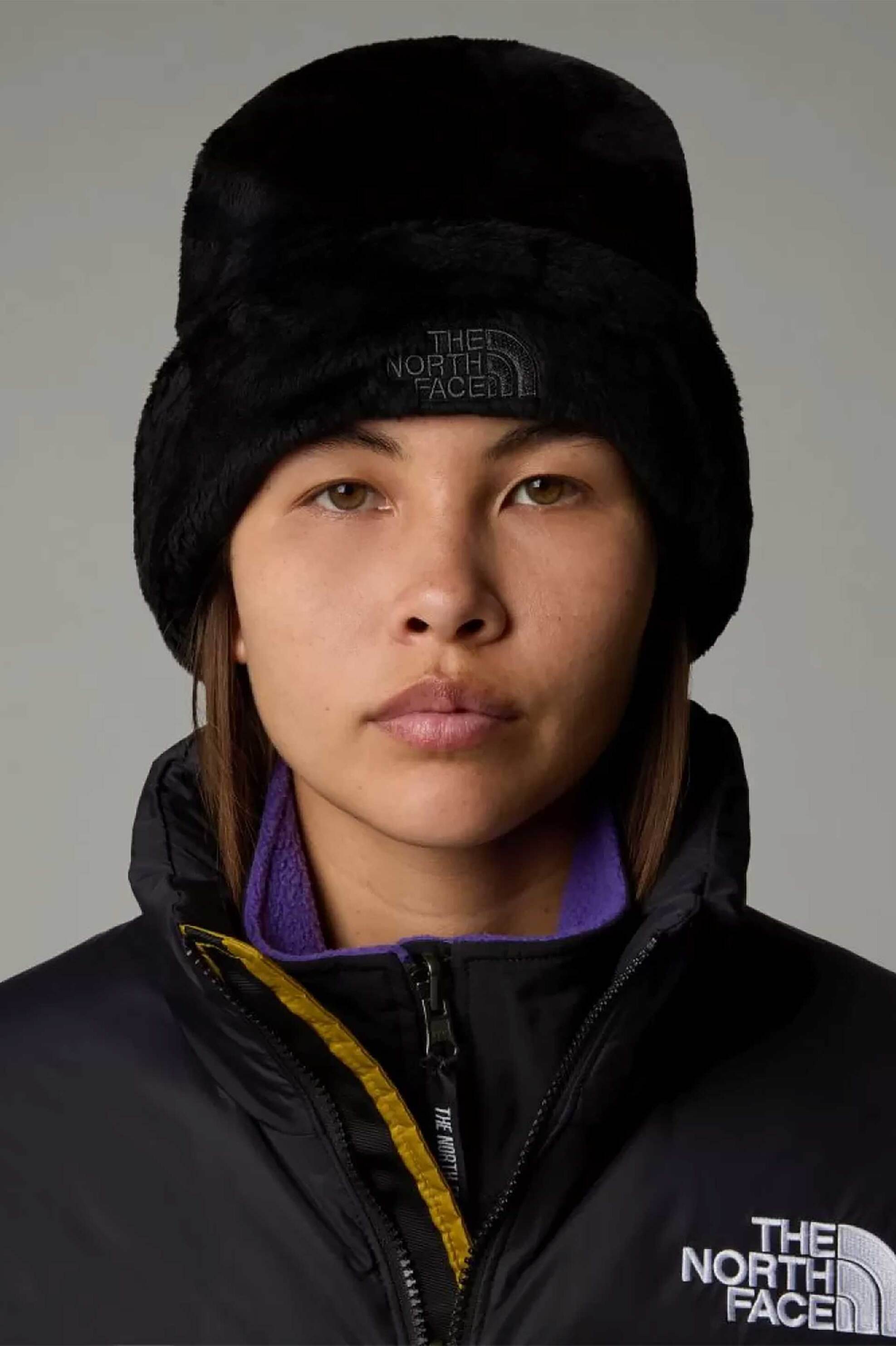 THE NORTH FACE The North Face γυναικείος γούνινος σκούφος με λογότυπο - NF0A8881JK31 Μαύρο