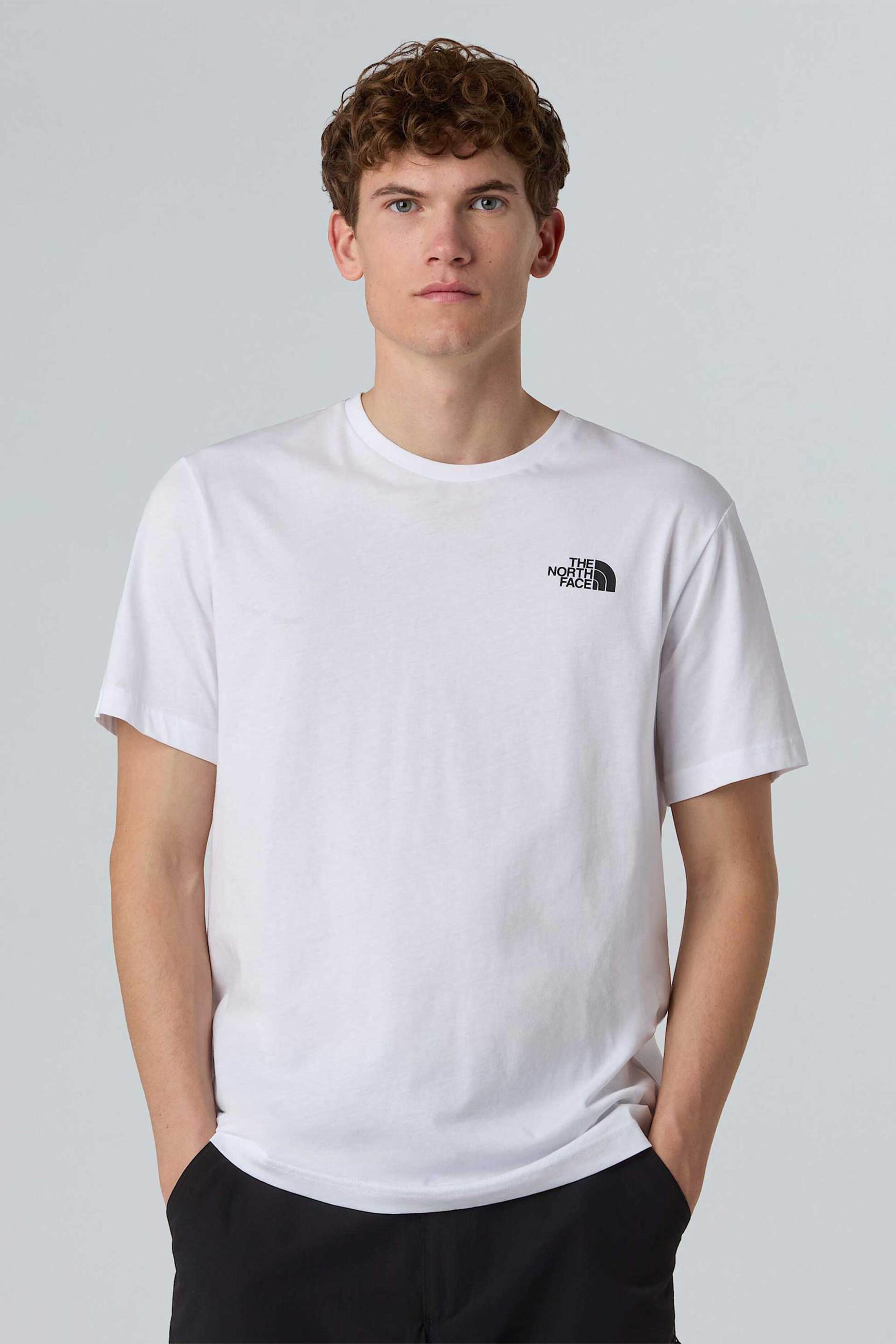 The North Face ανδρικό T-shirt με print στην πλάτη Standard Fit "NSE Box" - NF0A87NPFN41 Λευκό