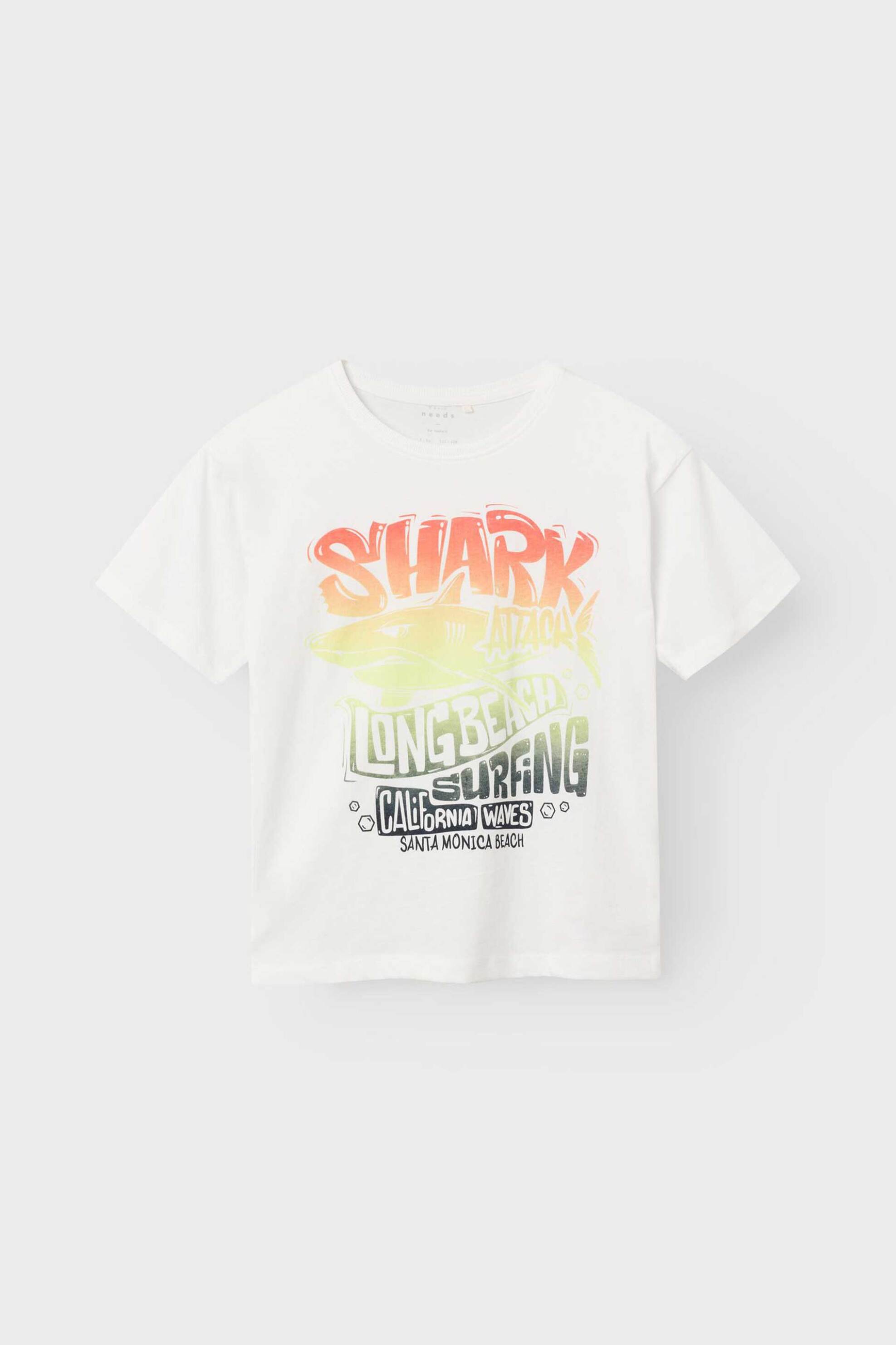 Name It παιδικό T-shirt με graphic print και lettering στο στήθος "Venice Beach" (6-14 ετών) - 13214372 Λευκό