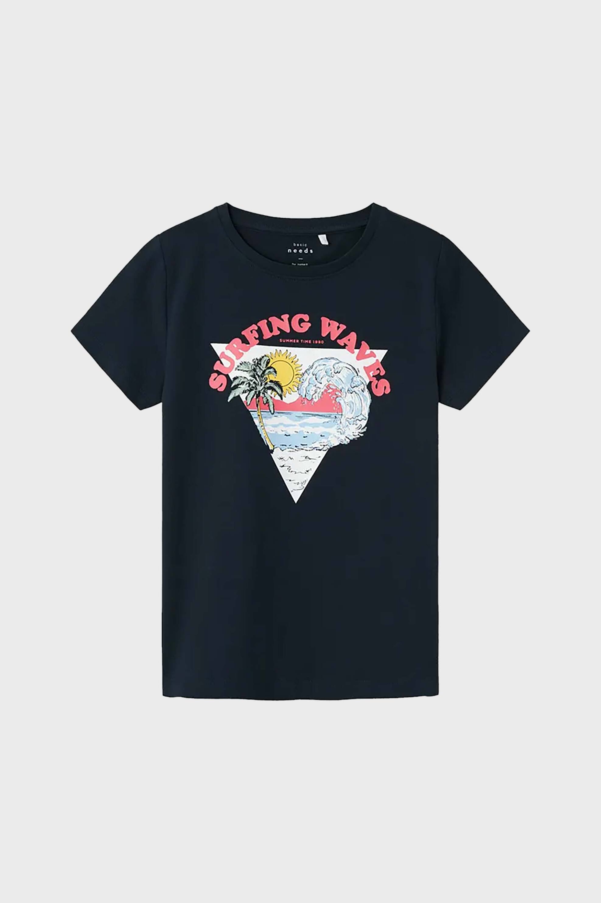 Name It παιδικό T-shirt με graphic print στο στήθος Regular Fit - 13227467 Μπλε Σκούρο