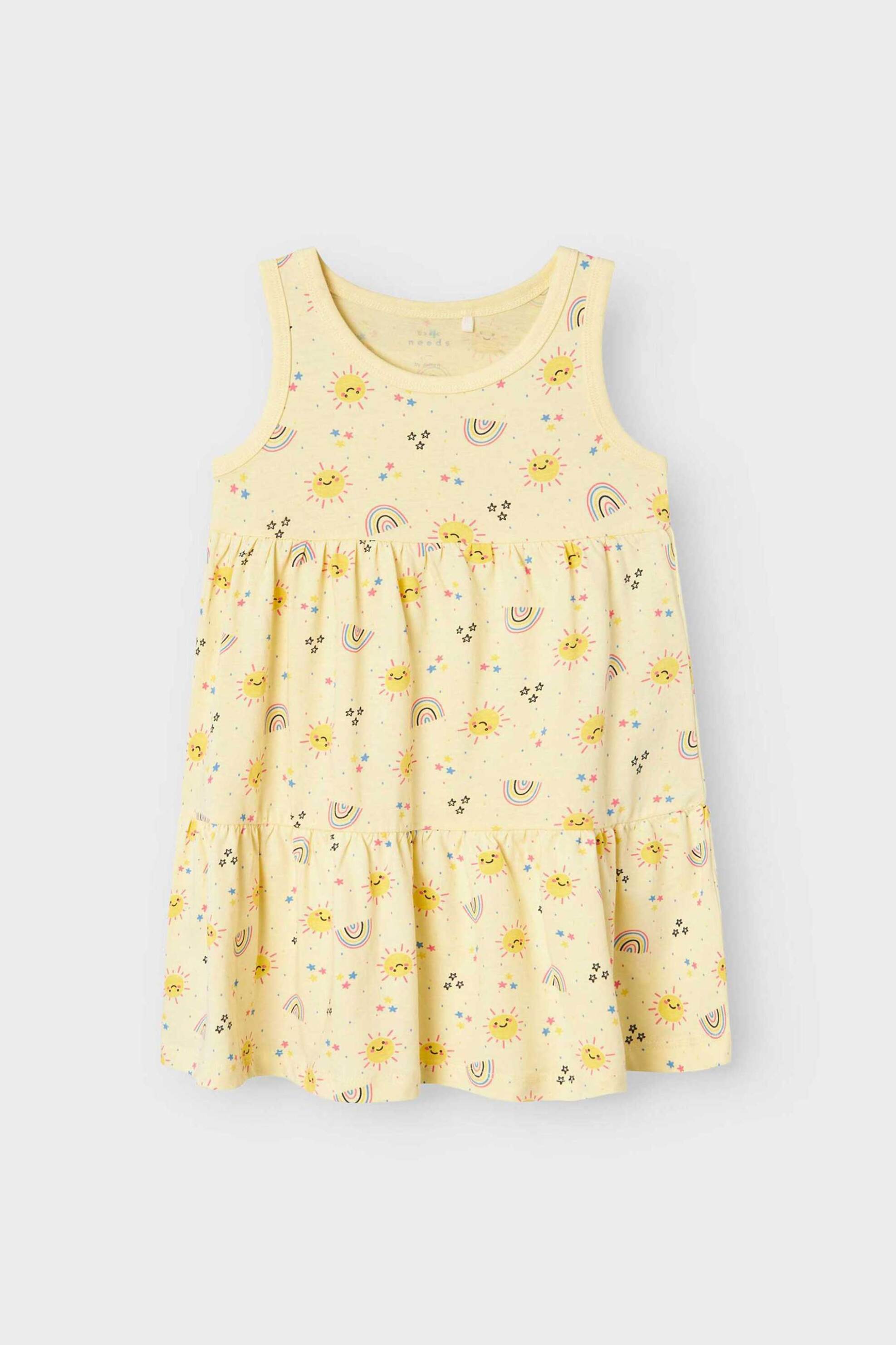 Παιδικά Ρούχα, Παπούτσια & Παιχνίδια > Παιδικά Ρούχα & Αξεσουάρ για Κορίτσια > Παιδικά Φορέματα για Κορίτσια Name It παιδικό αμάνικο φόρεμα με all-over print Regular Fit - 13228172 Κίτρινο